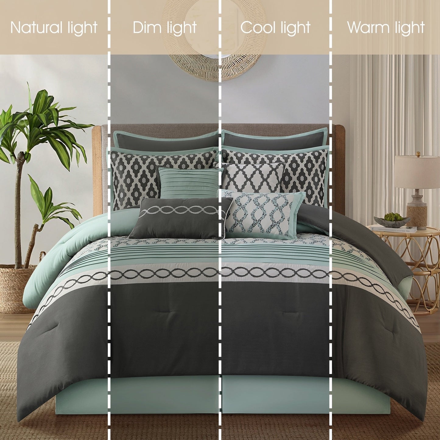 Nanshing Calvin Luxury10-teiliges geometrisches Bettdeckenset