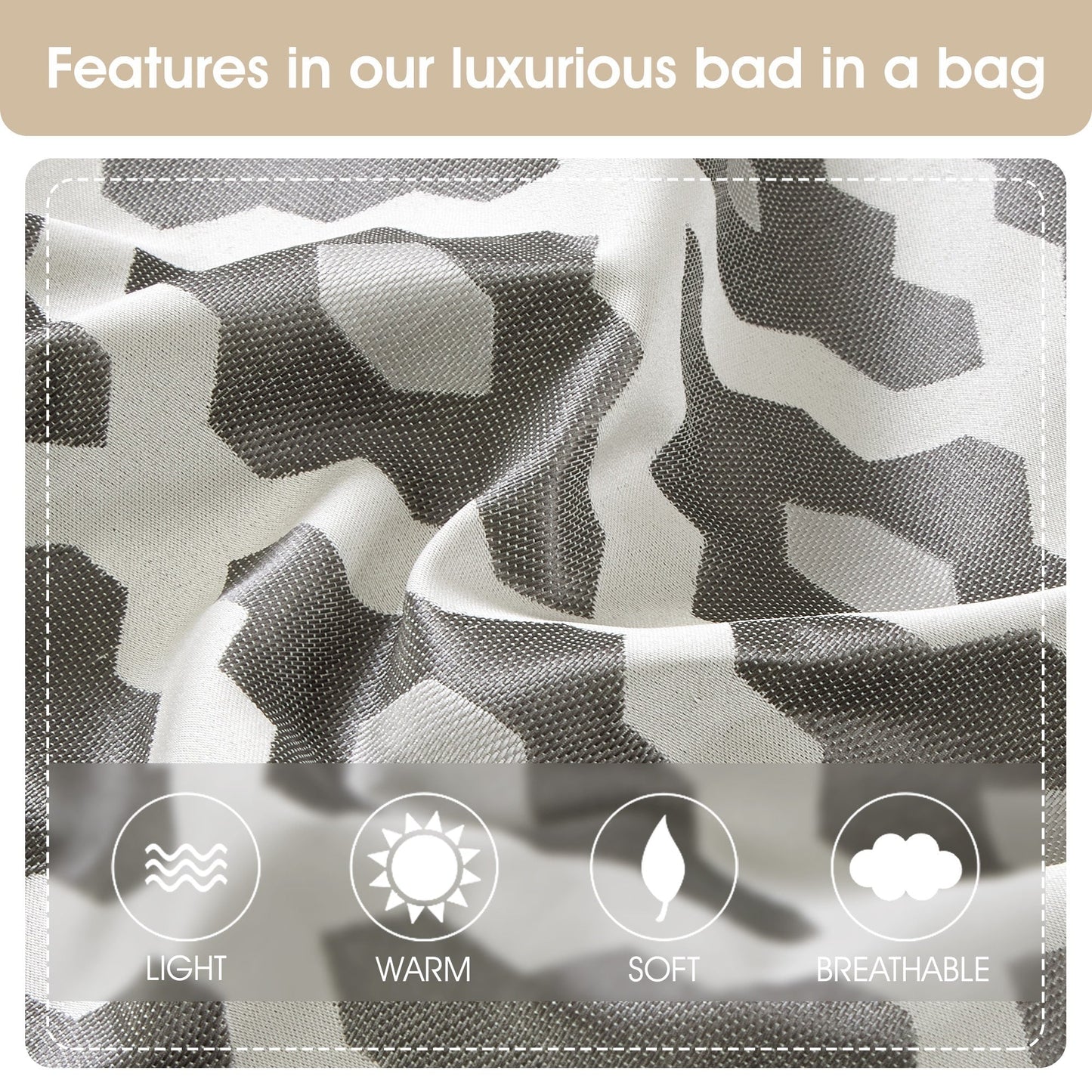 Nanshing Calvin Luxury10-teiliges geometrisches Bettdeckenset