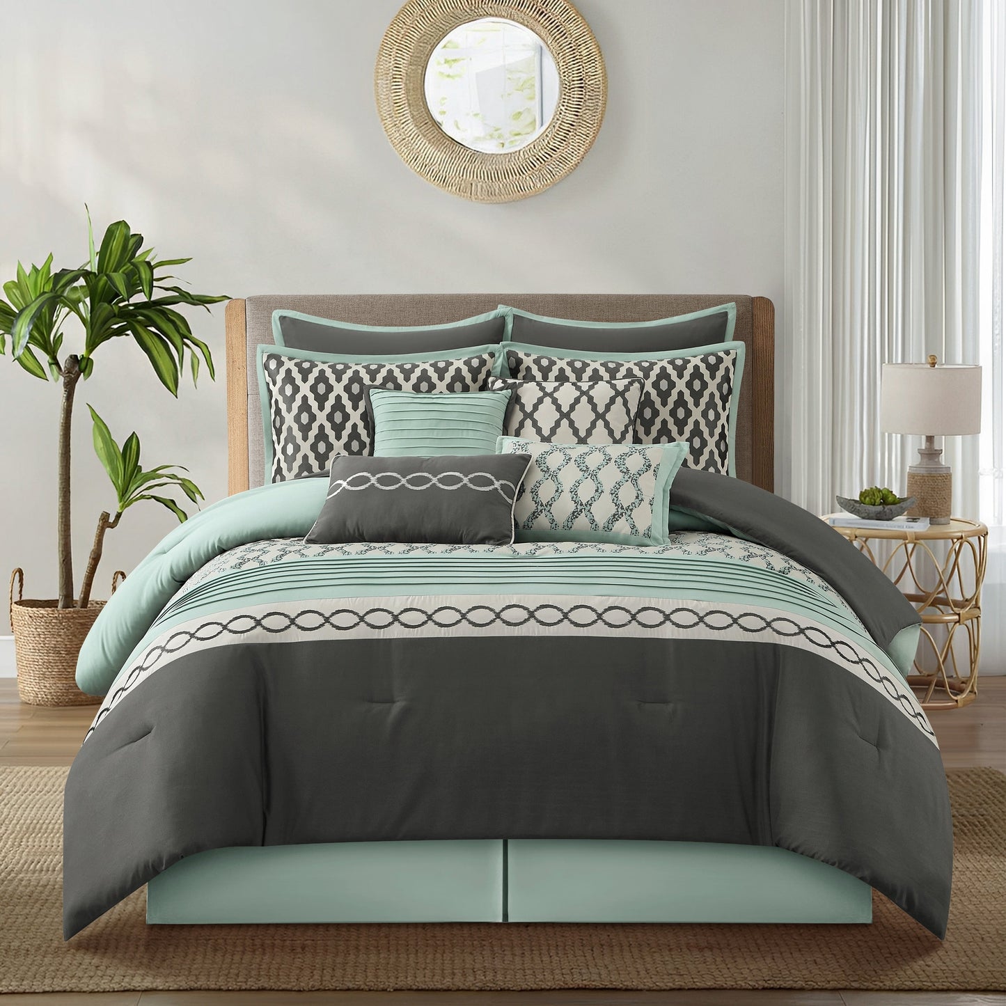 Nanshing Calvin Luxury10-teiliges geometrisches Bettdeckenset