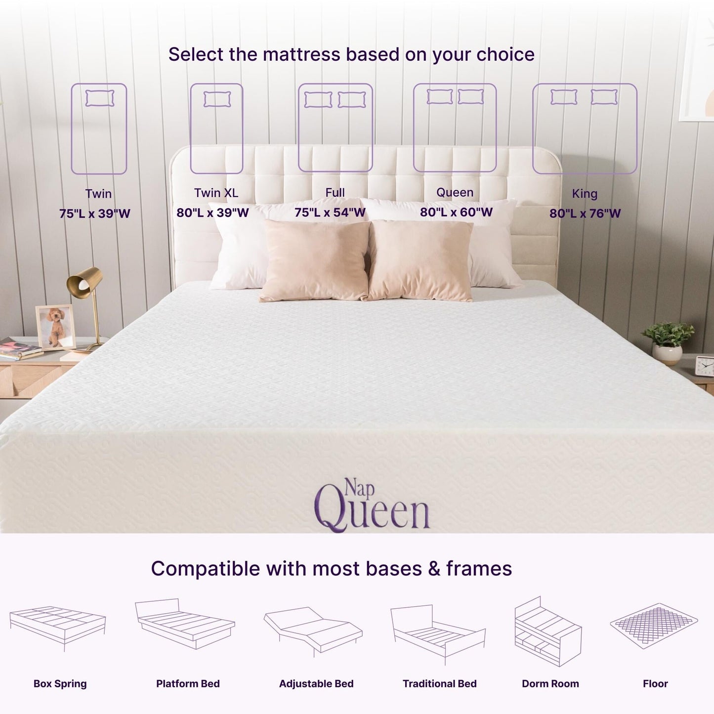 NapQueen Elizabeth 10 Kühlende Gel-Memoryschaummatratze