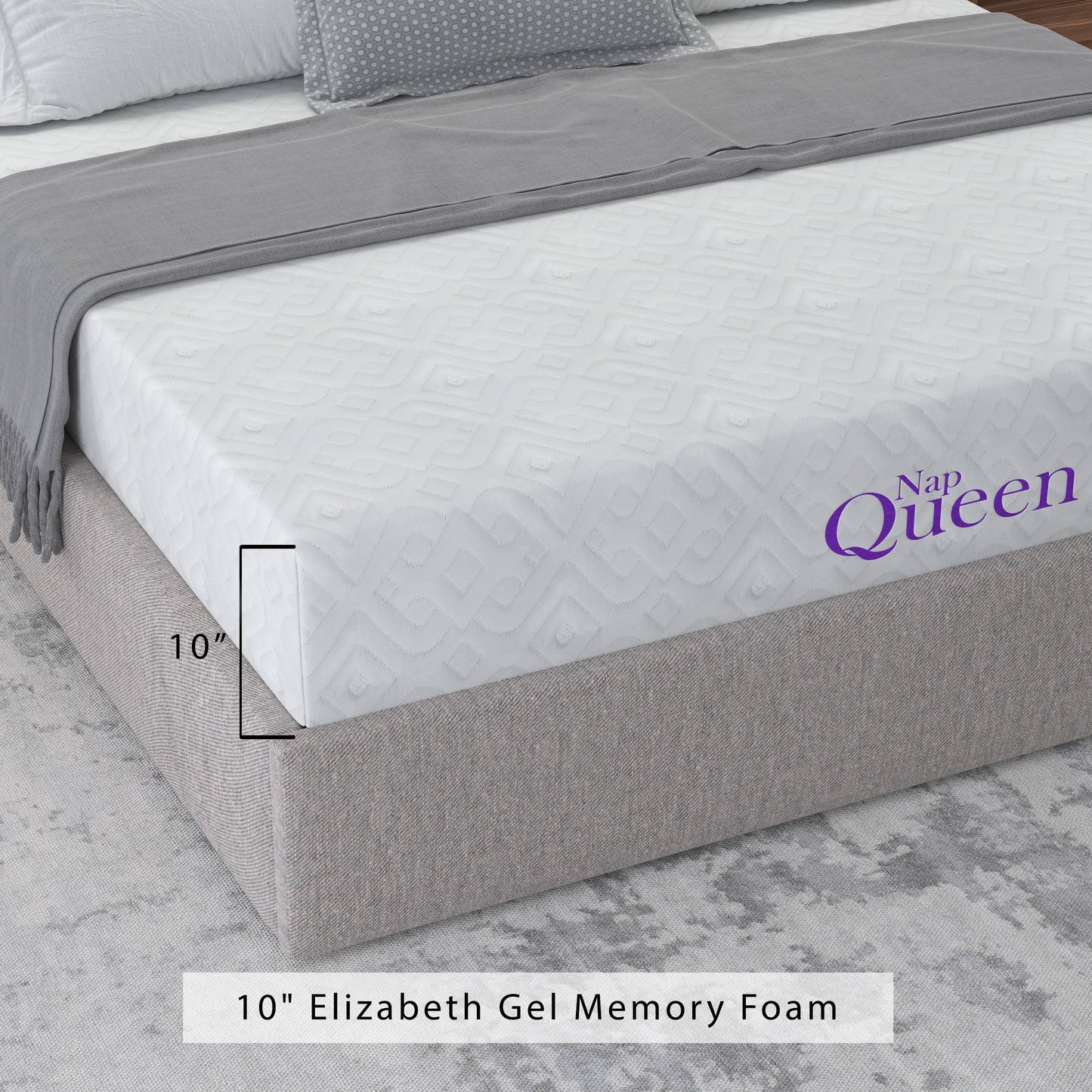 NapQueen Elizabeth 10 Kühlende Gel-Memoryschaummatratze