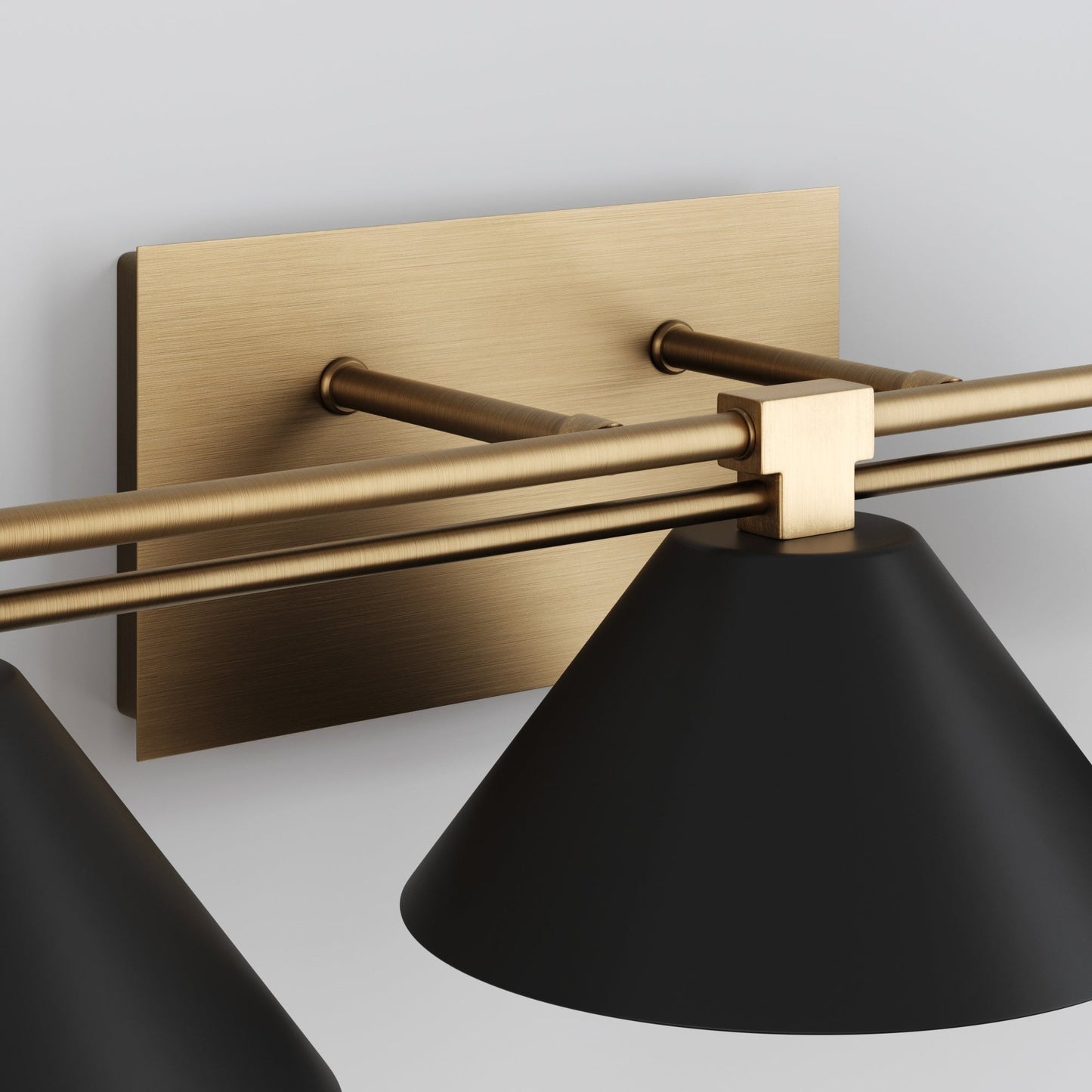 Nathan James Ronnie Industrielle 3-flammige Schminktischleuchte, Art-Deco-Wandleuchte für Badezimmer oder Schminktisch
