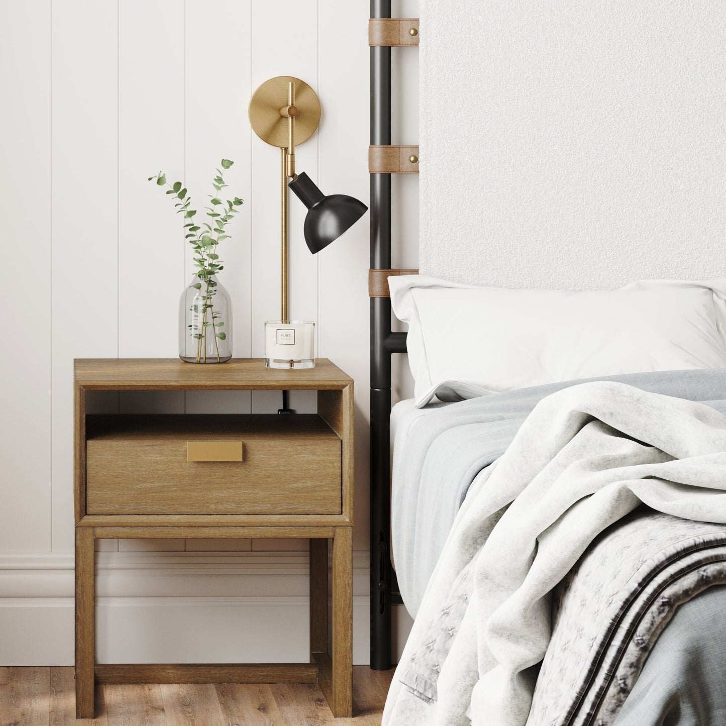 Nathan James Tamlin Wandleuchte mit Arm, 1 Leuchte, mit Plug-and-On-/Off-Schalter