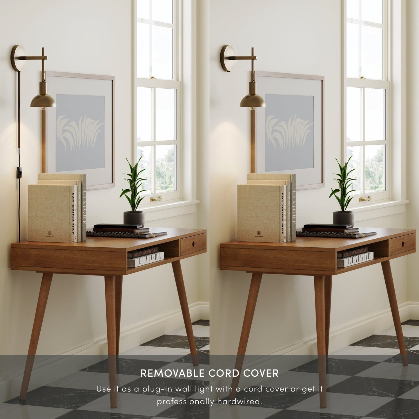 Nathan James Tamlin Wandleuchte mit Arm, 1 Leuchte, mit Plug-and-On-/Off-Schalter