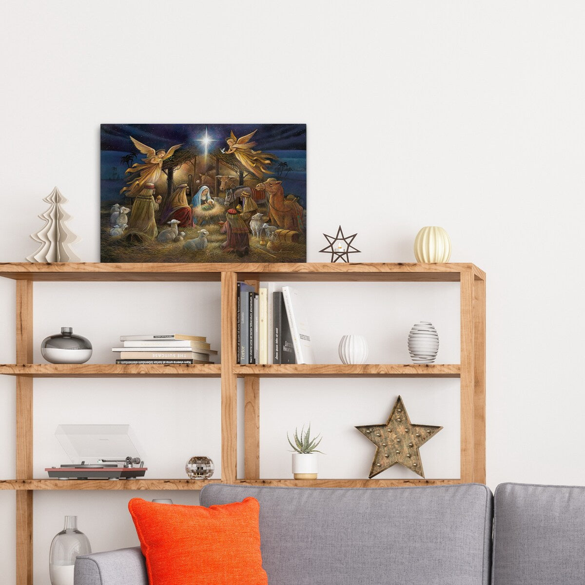 Krippe – Premium-Galerie-Leinwand – fertig zum Aufhängen