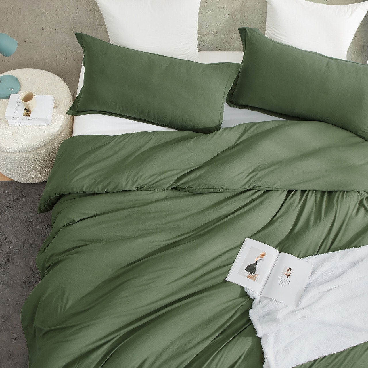 Natural Loft King Solid Bettbezug-Set