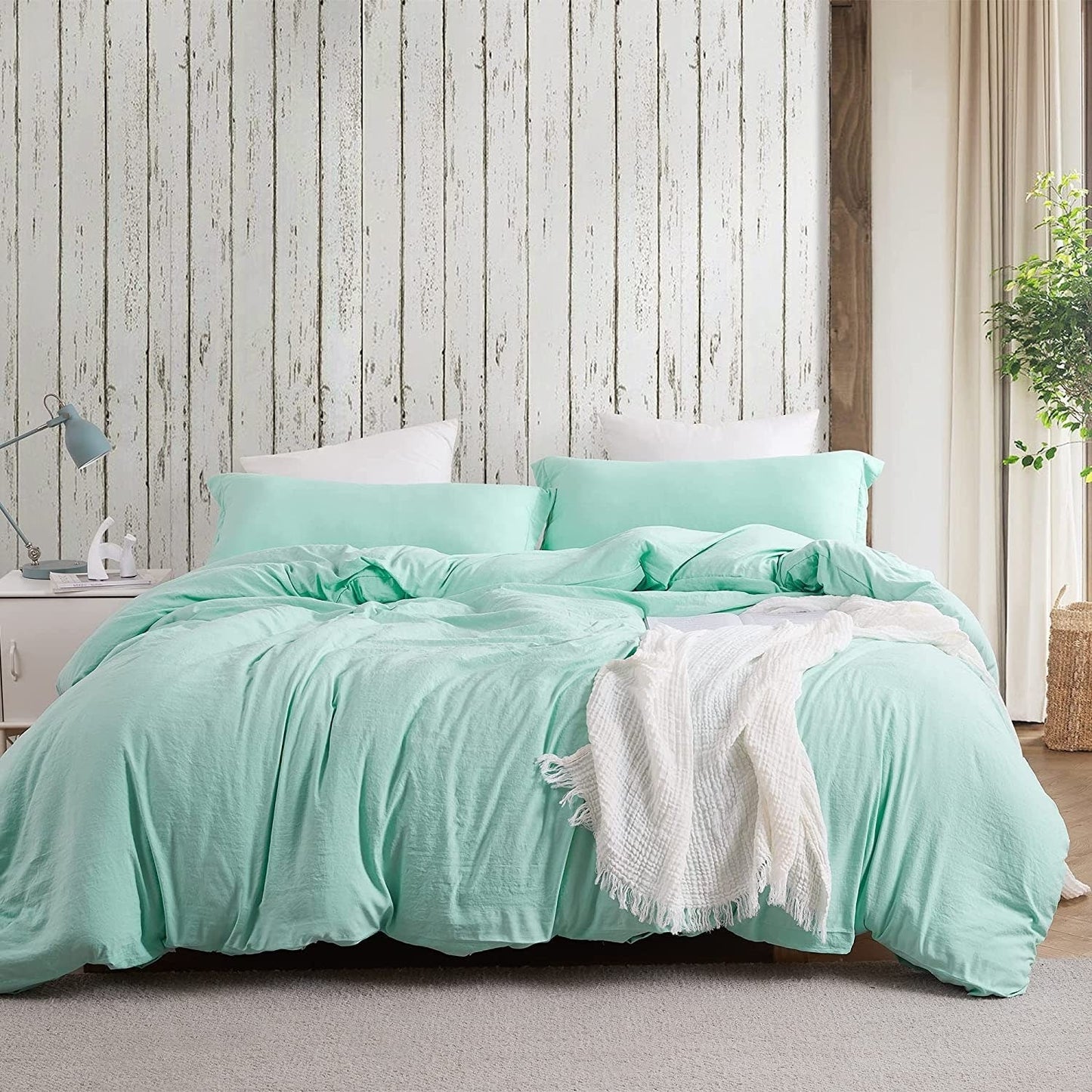 Natural Loft King Solid Bettbezug-Set