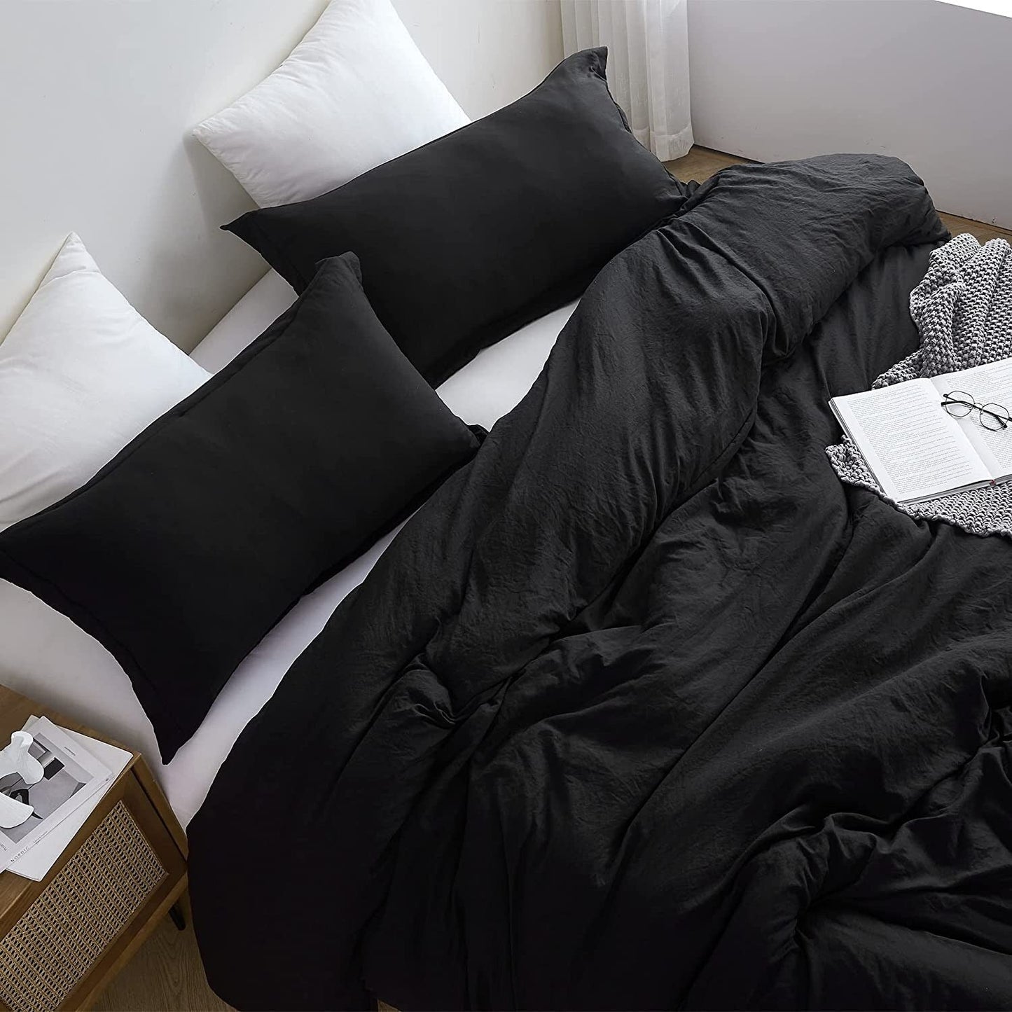 Natural Loft King Solid Bettbezug-Set