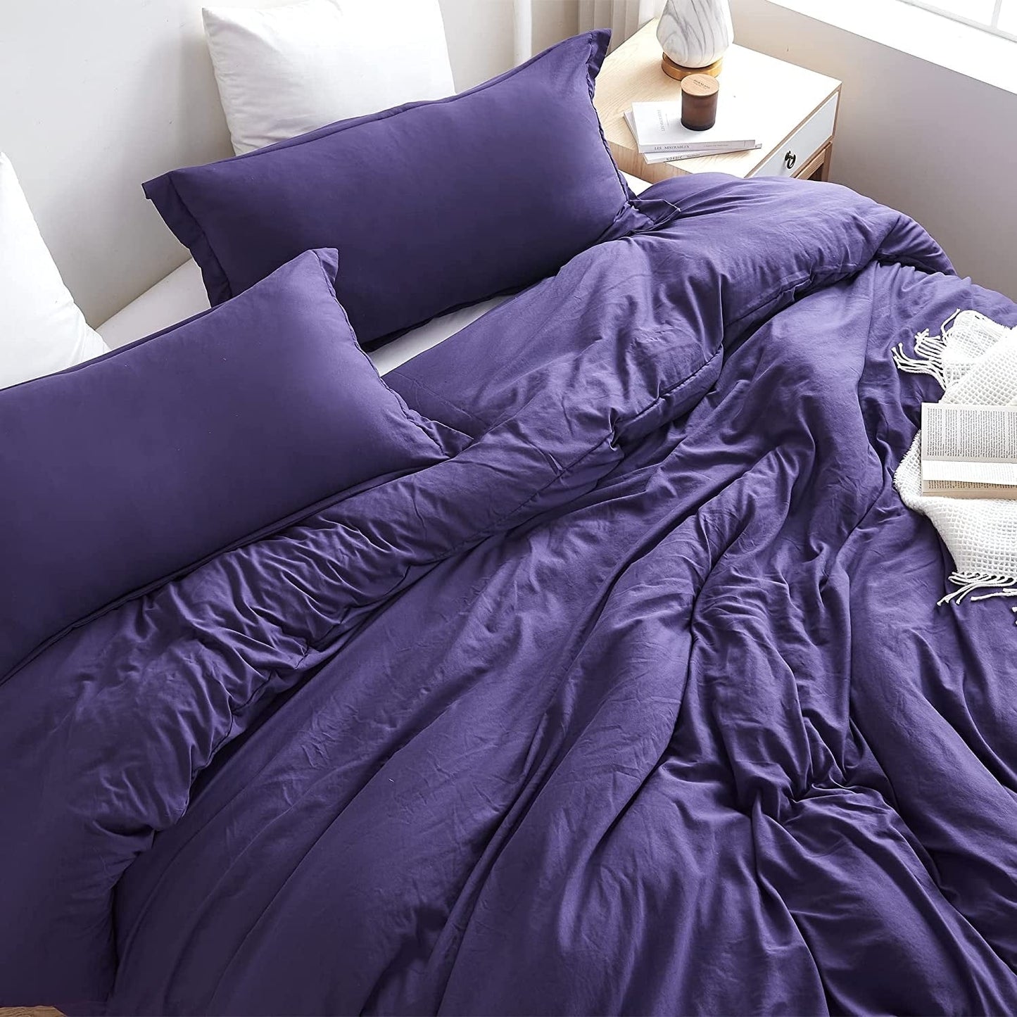 Natural Loft King Solid Bettbezug-Set