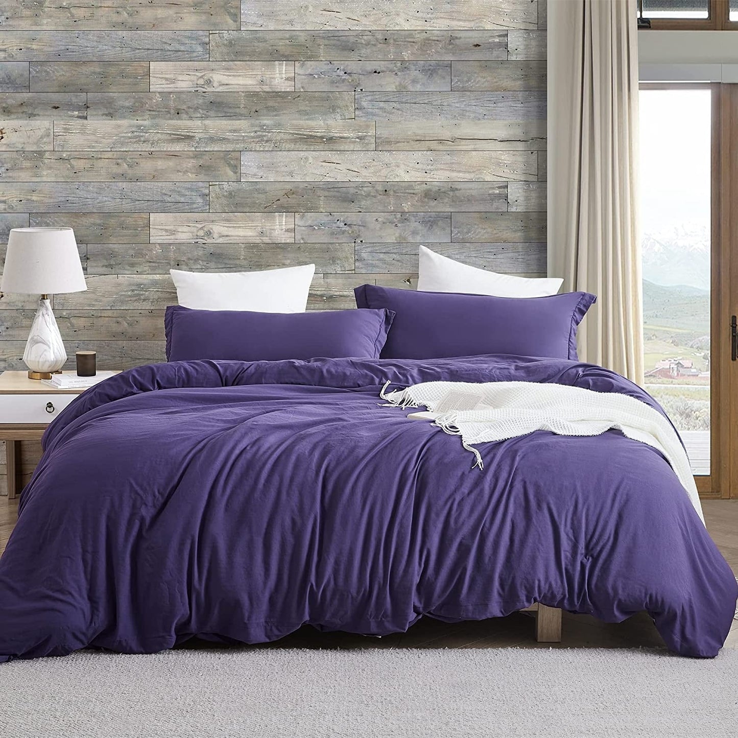 Natural Loft King Solid Bettbezug-Set