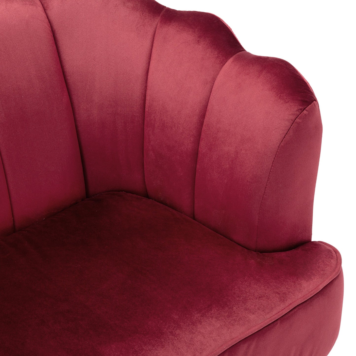 Natural Velvet Channel Stitched 3-seater Sofa with Metal Legs