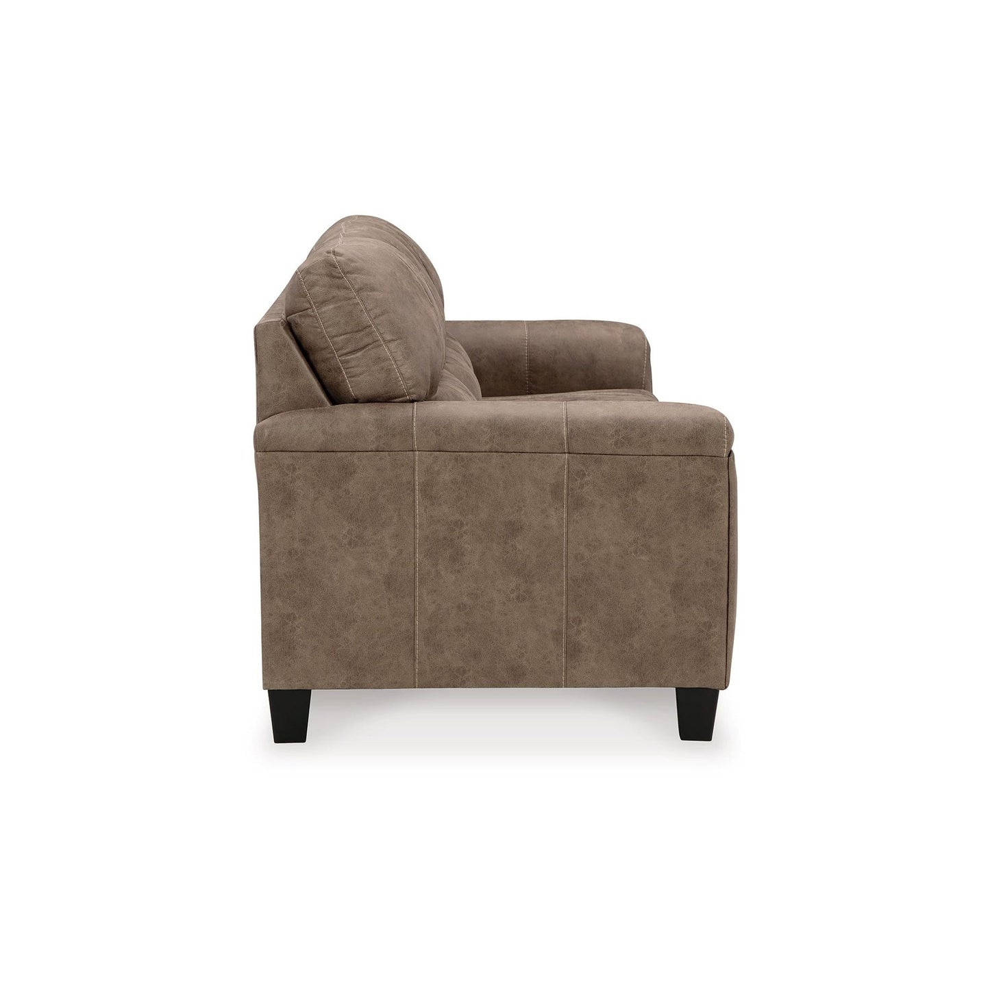 Nav Queen Size Sofa Sleeper, Fossil Brown Faux Leather, Foam, 89 Inch
