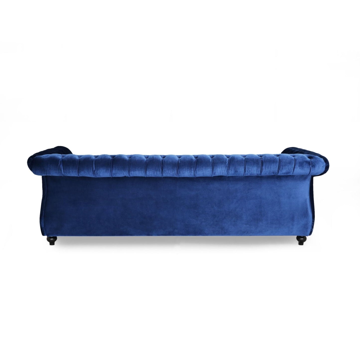 Navy Blue Chesterfield Button Tufted 3-seater Sofa with Nailheads