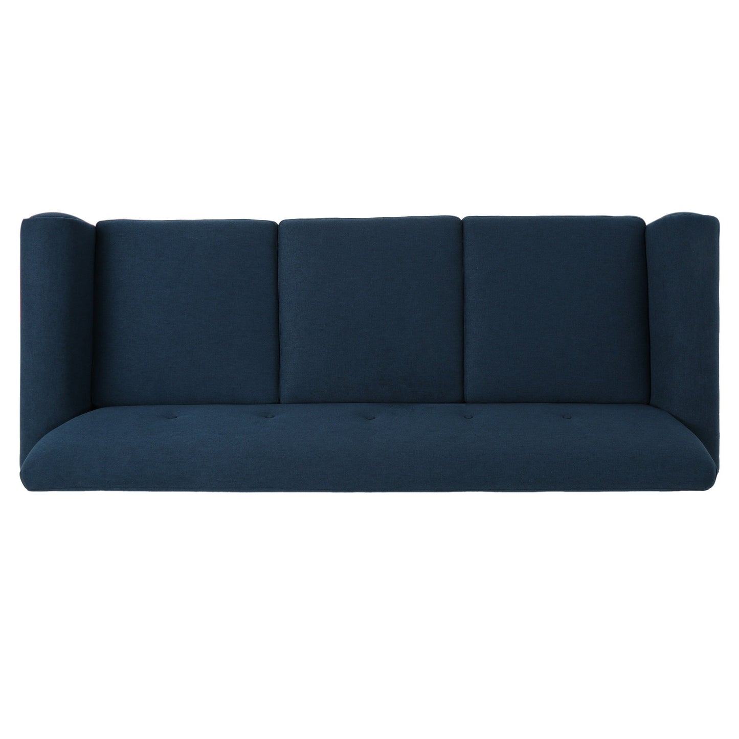 Navy Blue Modern 78.5 3-seater Sofa with Wood Legs and Plywood wooden frame for Living Room