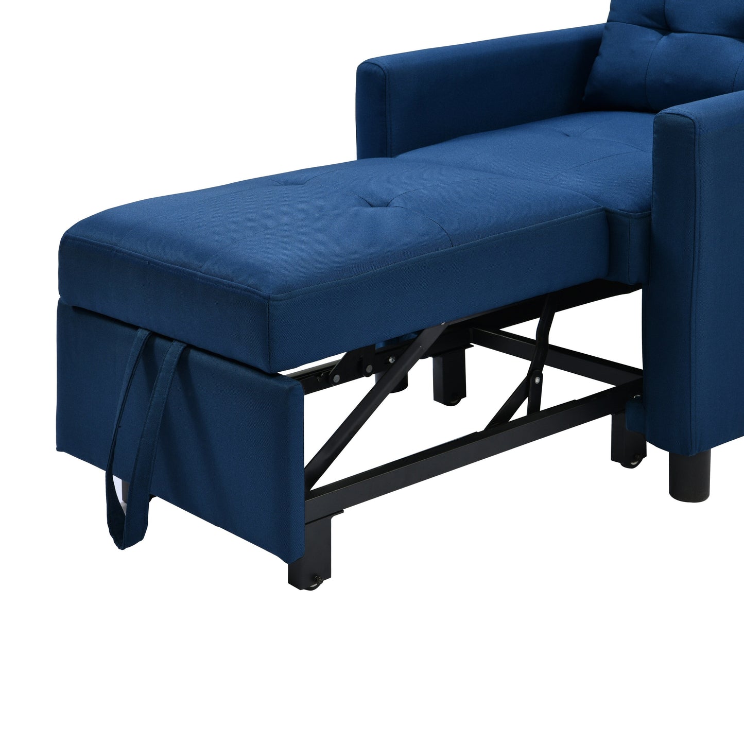 Navy Modern 27.5 3 in 1 Single Convertible Sofa Bed with Adjustable Back and Pillow for Living Room