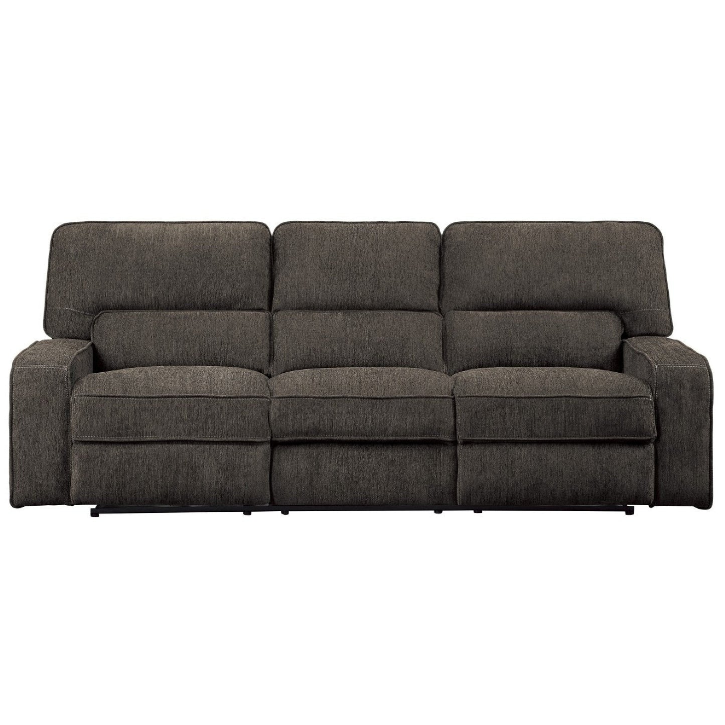 Neo Power Reclining Sofa with USB, Light Gray Chenille, 99 Inch