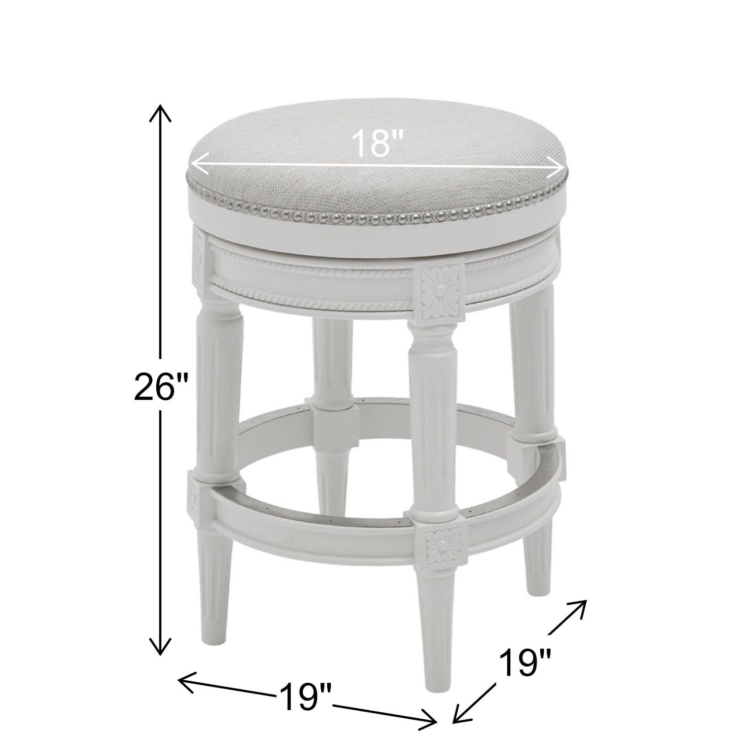 New Ridge Home Goods Chapman Barhocker, rückenfrei, drehbar, 26 Zoll, Thekenhöhe – Thekenhöhe