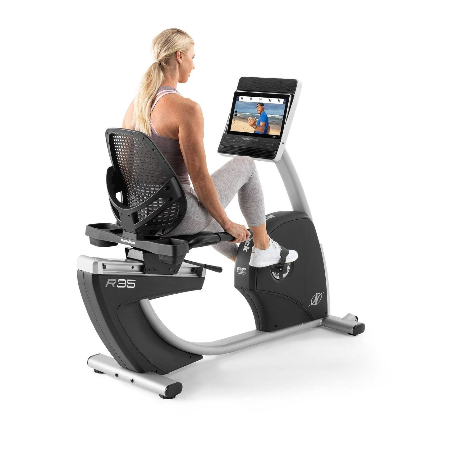 NordicTrack Commercial Series R35; iFIT-fähiges Liegeergometer mit 14-Zoll-Touchscreen