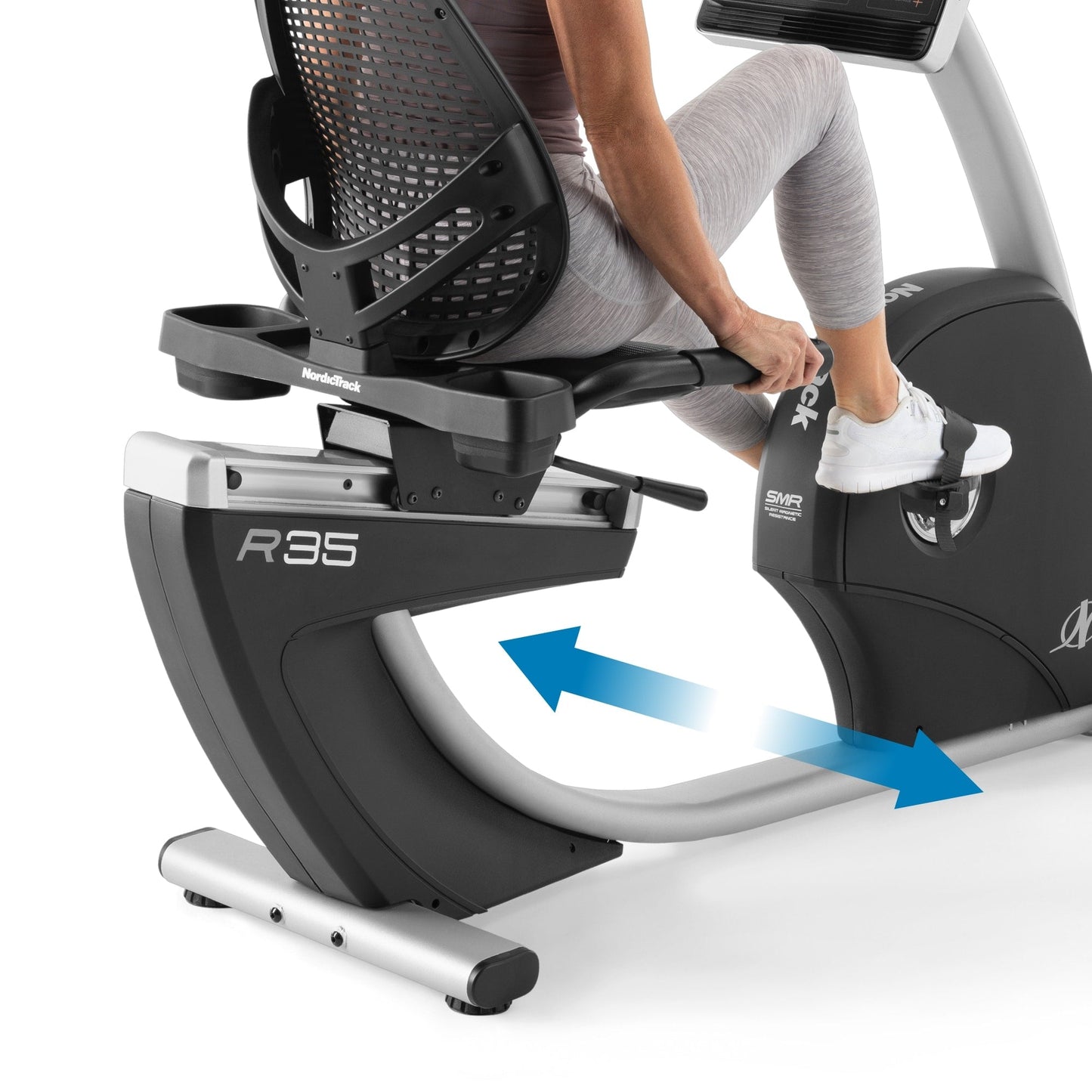 NordicTrack Commercial Series R35; iFIT-fähiges Liegeergometer mit 14-Zoll-Touchscreen