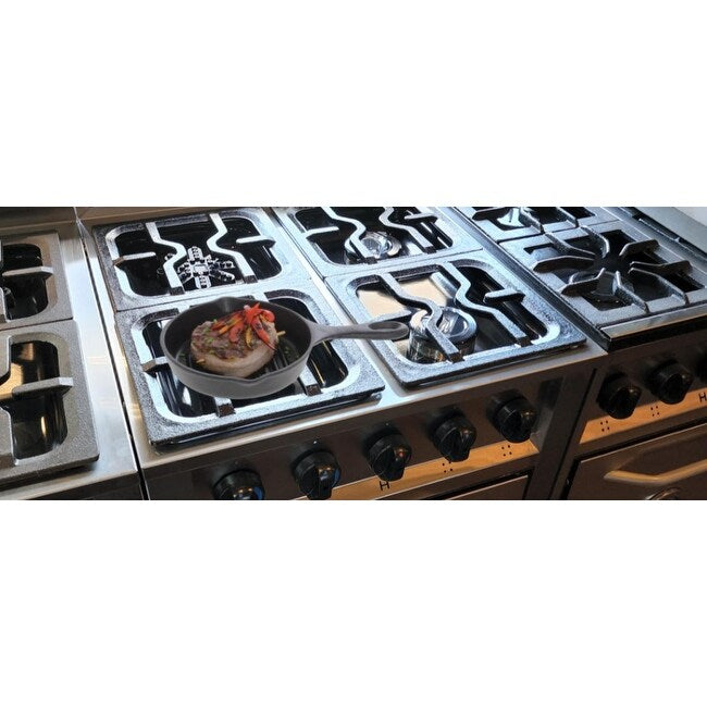 Norpro Mini-Grillpfanne aus vorgewürztem Gusseisen, Schwarz – 6,75 Zoll