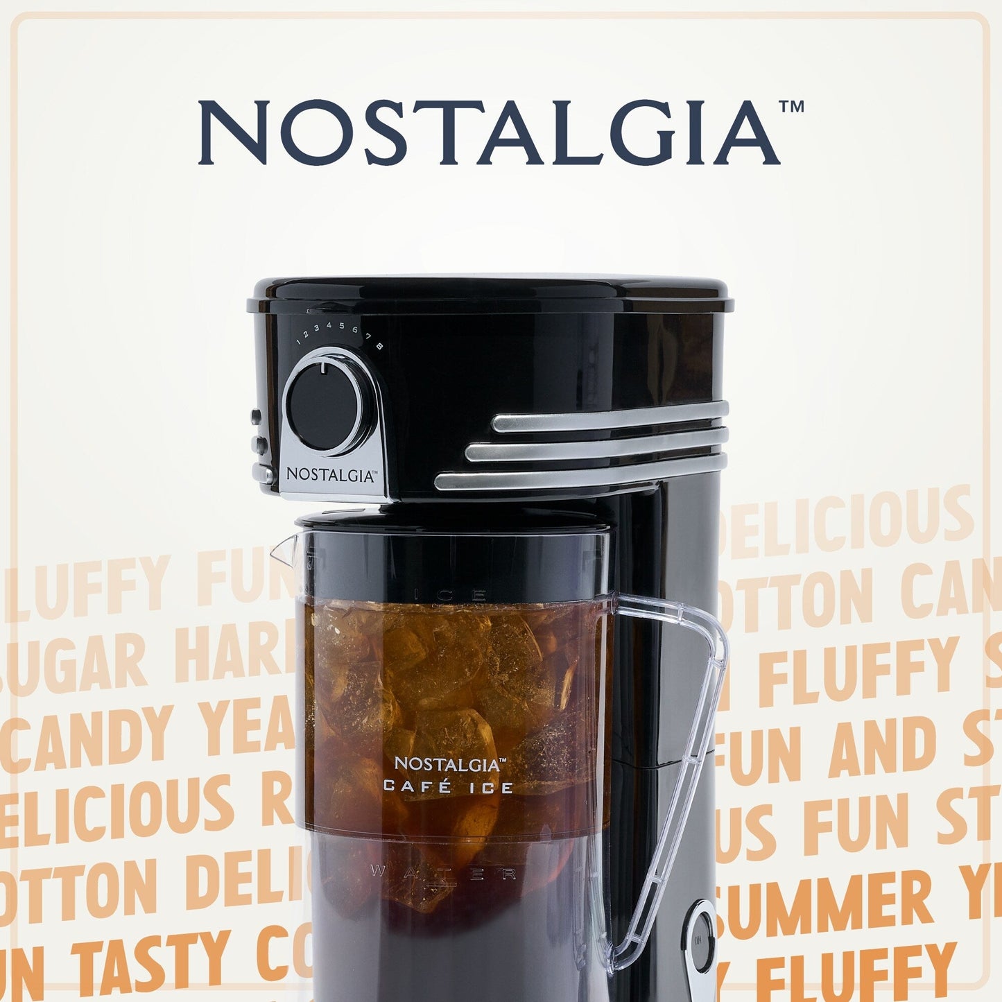 Nostalgia Eistee- und Kaffeezubereiter mit Kunststoffkrug, Schwarz