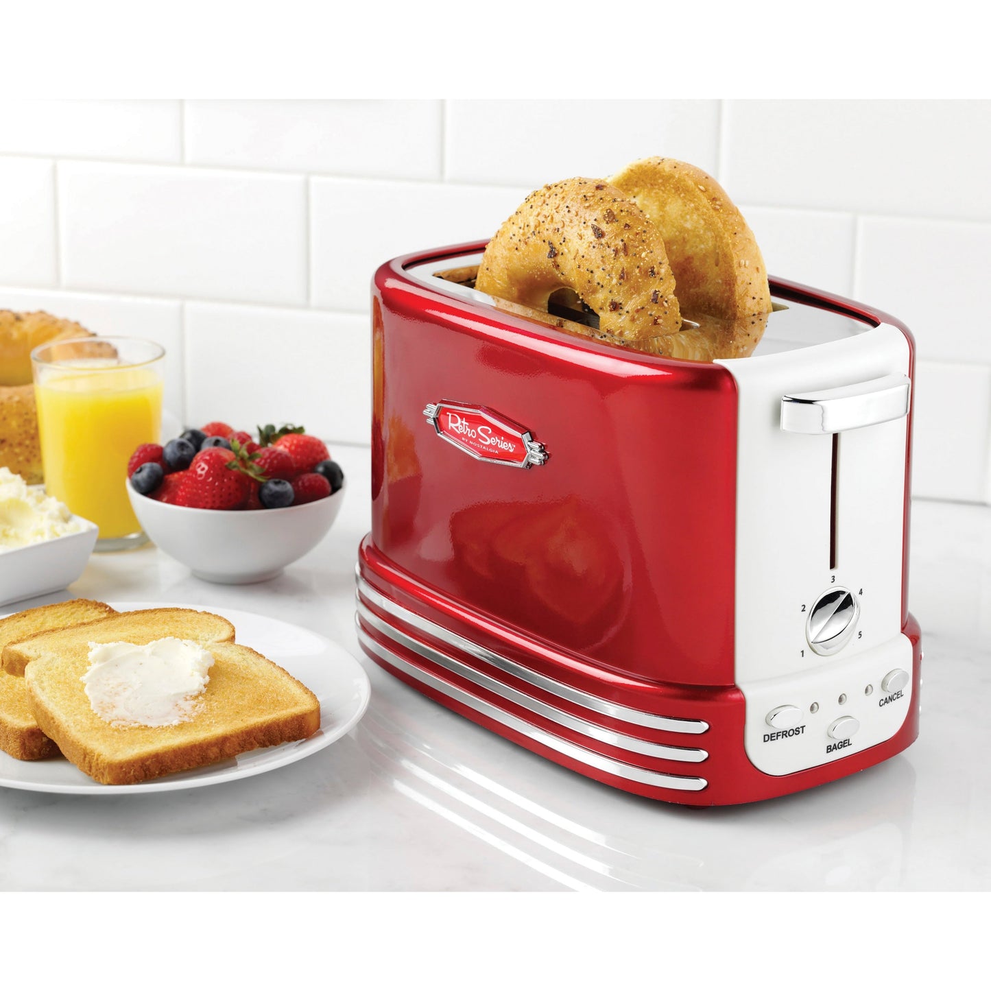 Nostalgie-Retro-Bagel-Toaster für 2 Scheiben