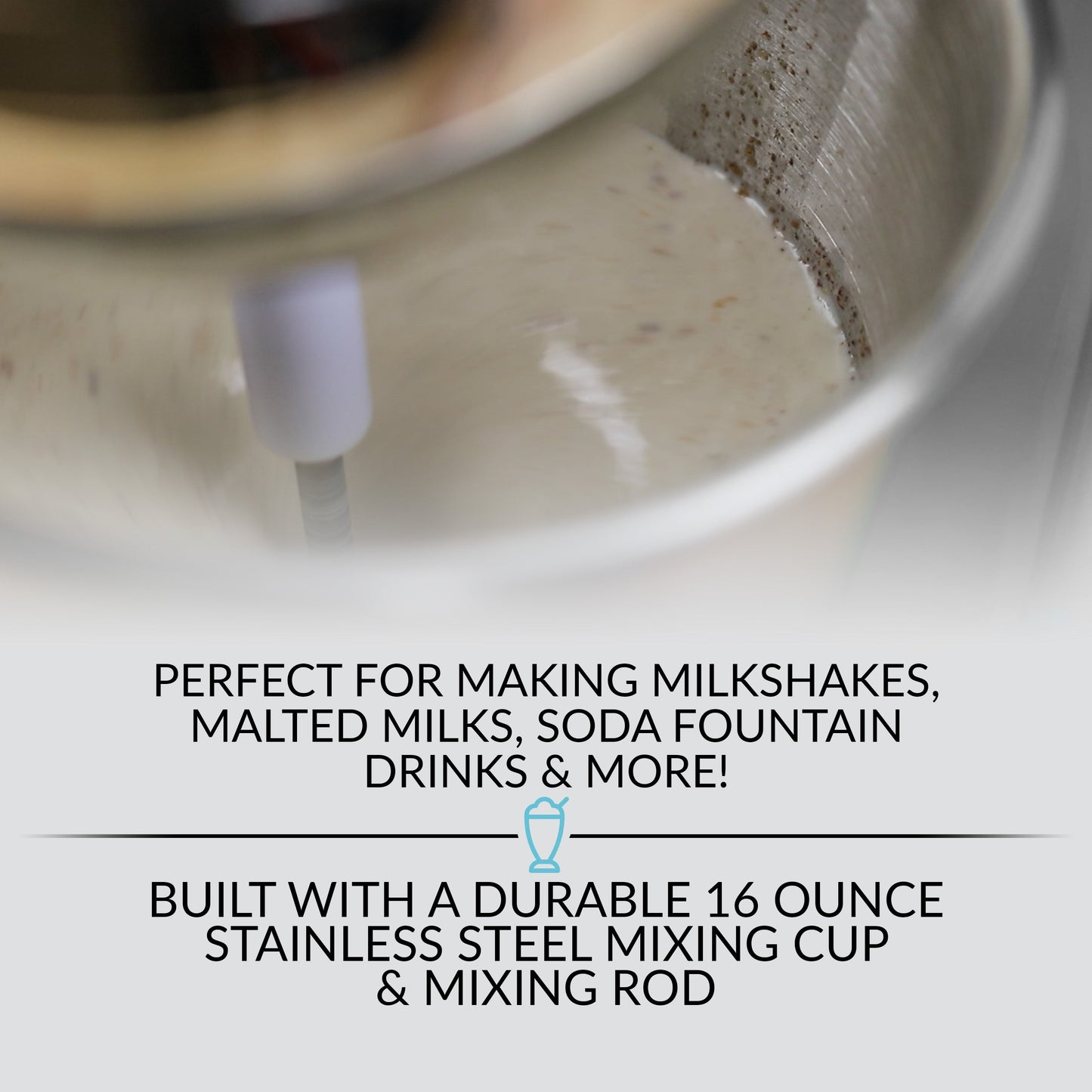 Nostalgia Elektrischer Milchshake-Maker und Getränkemixer mit zwei Geschwindigkeiten