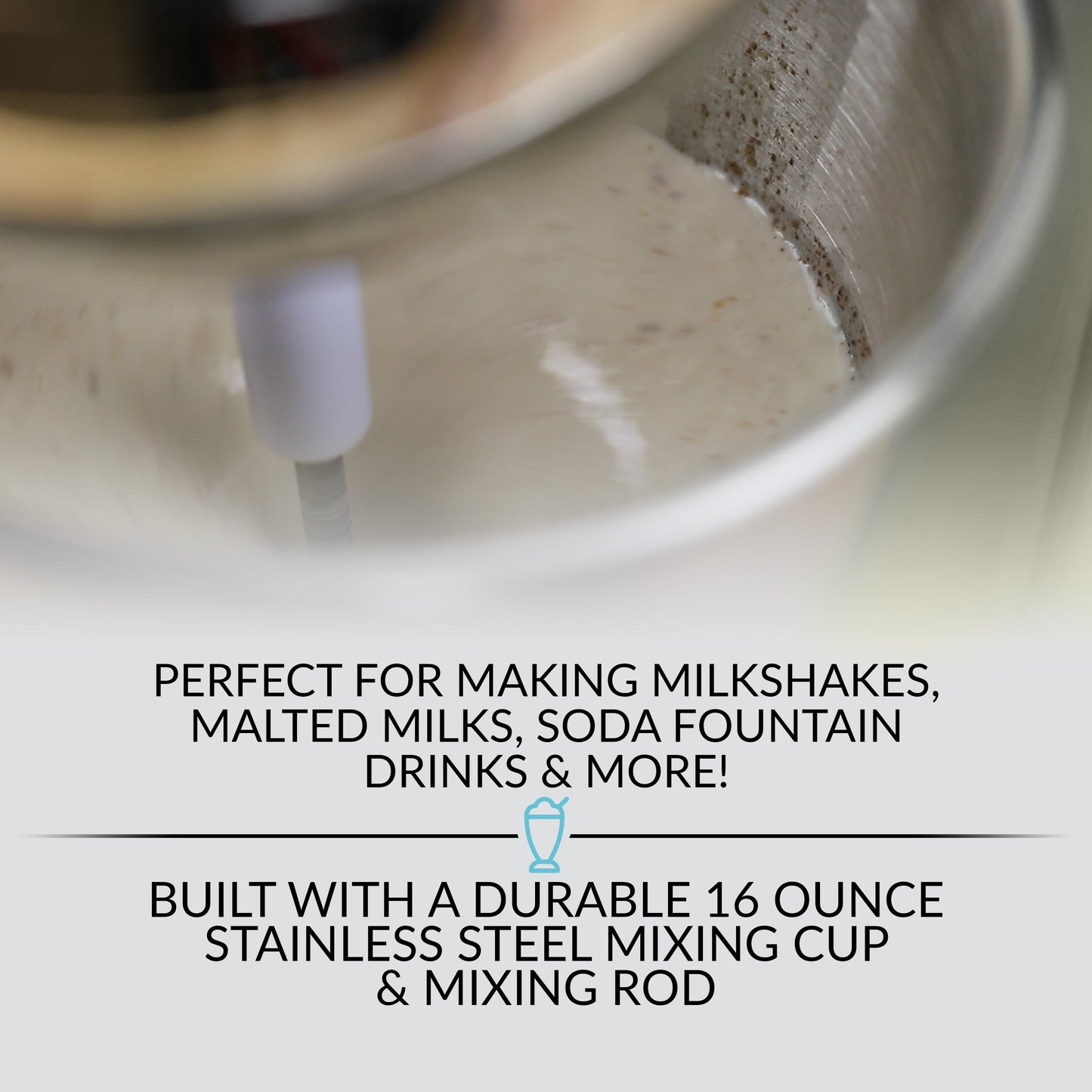 Nostalgia Elektrischer Milchshake-Maker und Getränkemixer mit zwei Geschwindigkeiten