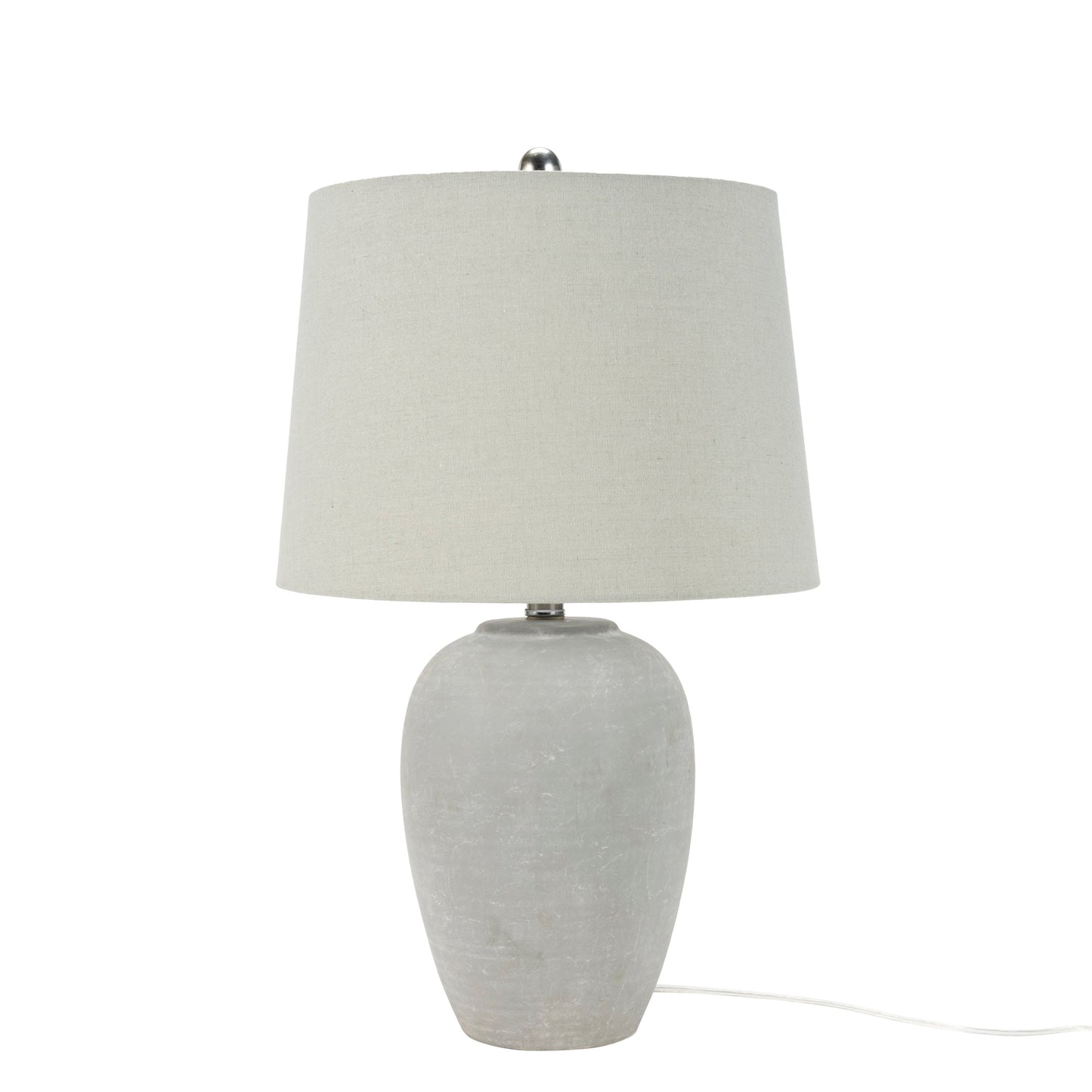 Nourison 23 Tischlampe aus unglasierter Keramik im Glas