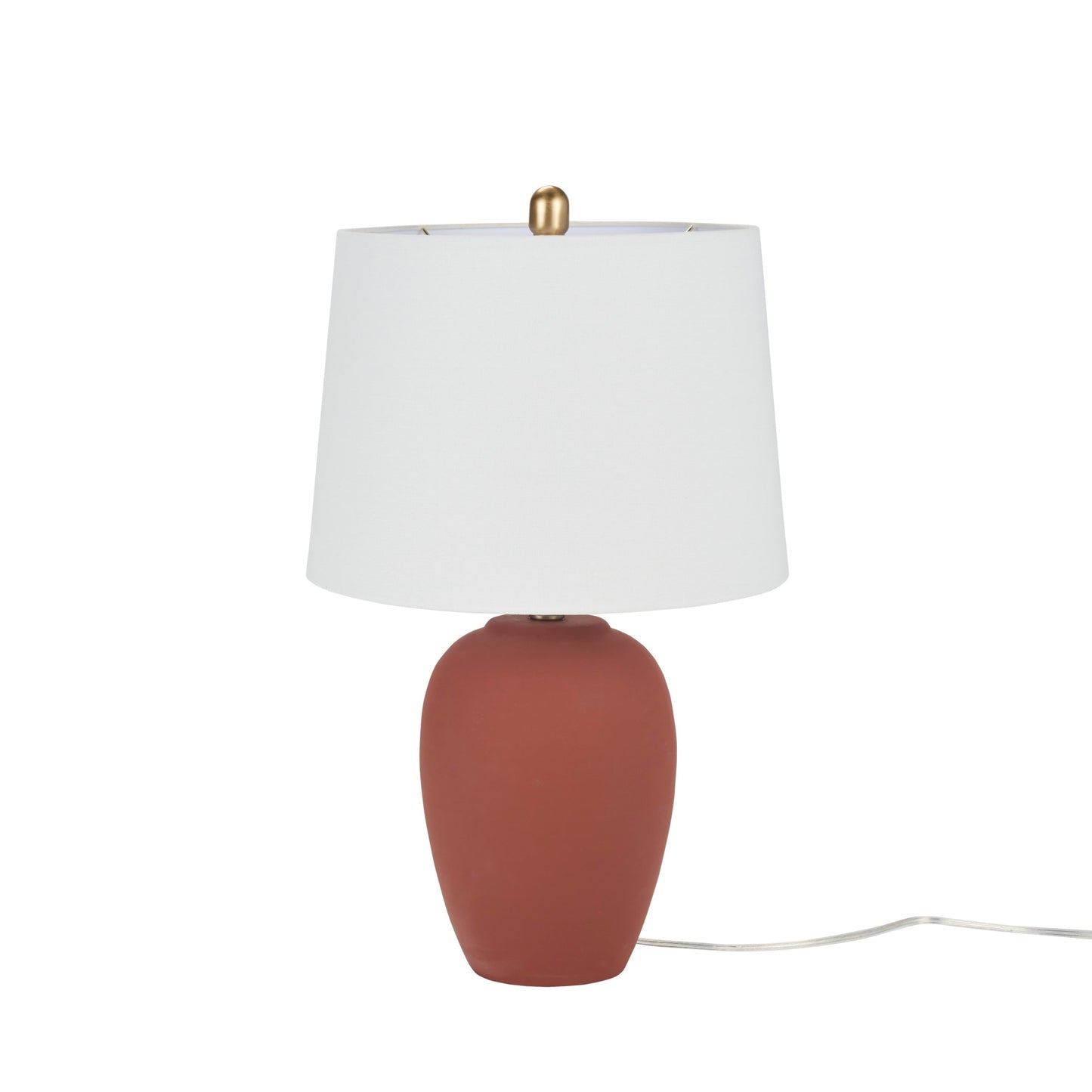 Nourison 23 Tischlampe aus unglasierter Keramik im Glas