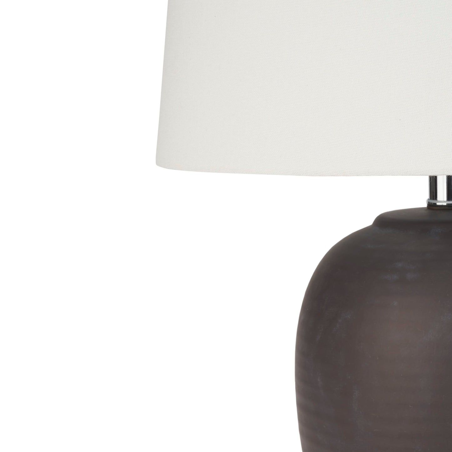 Nourison 23 Tischlampe aus unglasierter Keramik im Glas