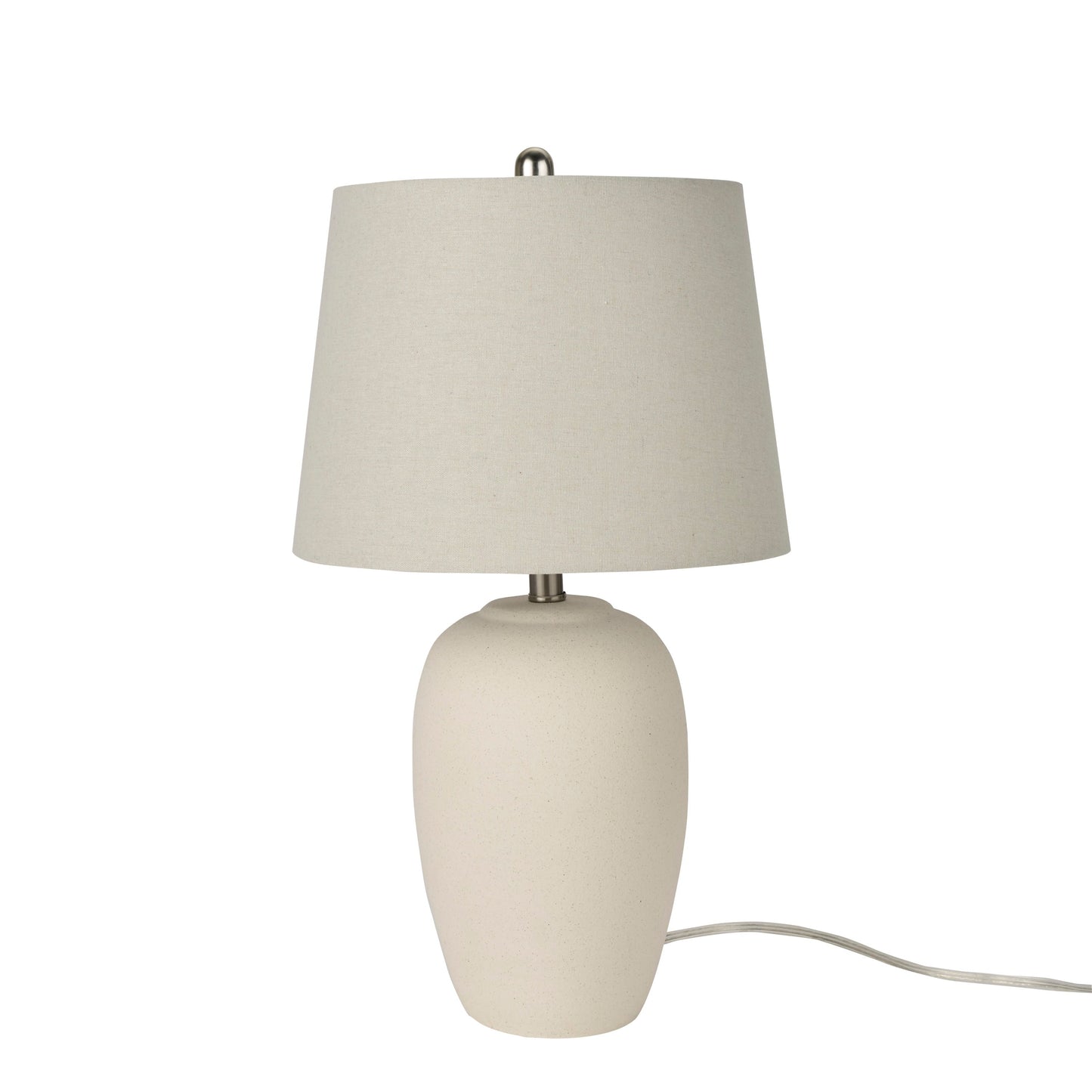 Nourison 23 Tischlampe aus unglasierter Keramik im Glas