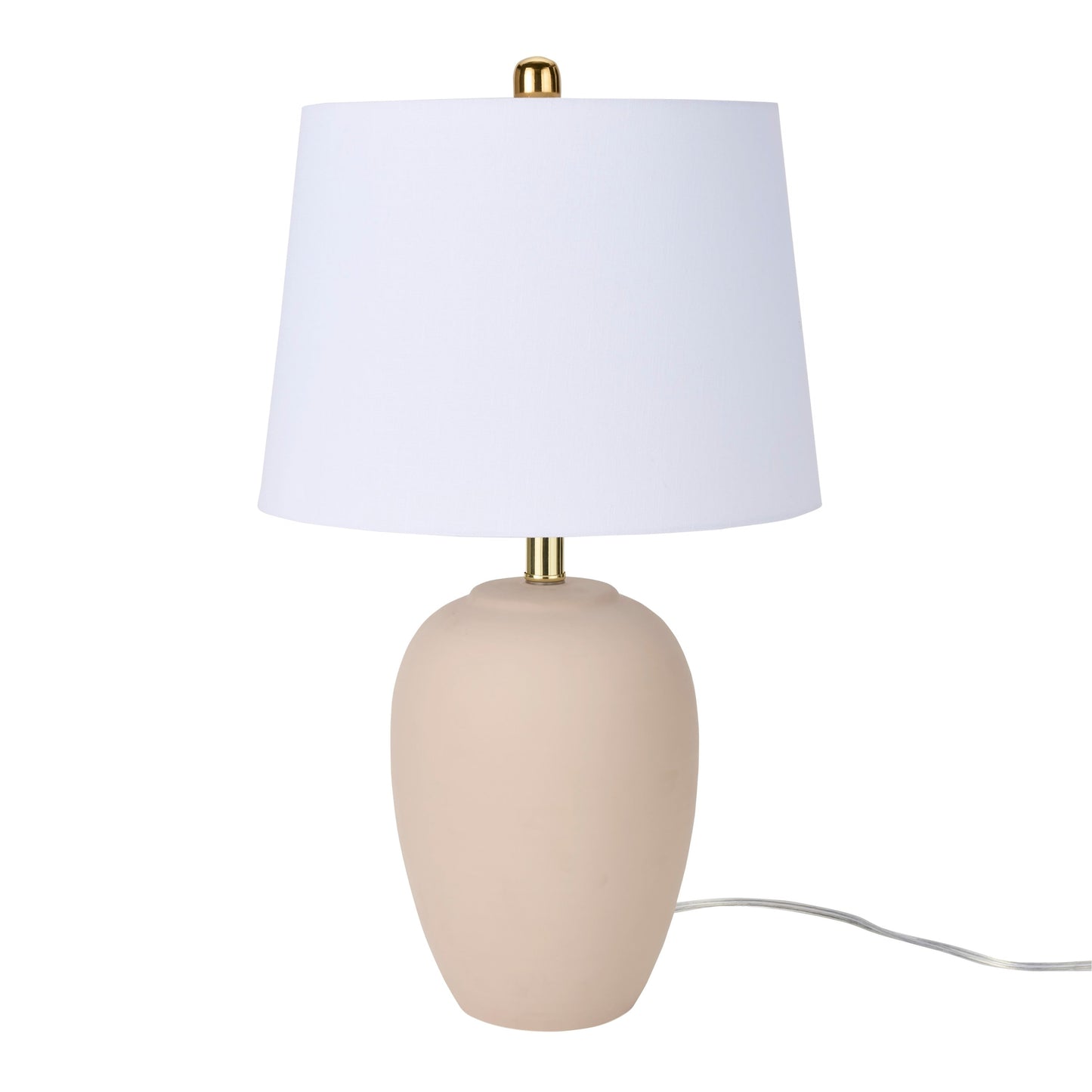 Nourison 23 Tischlampe aus unglasierter Keramik im Glas