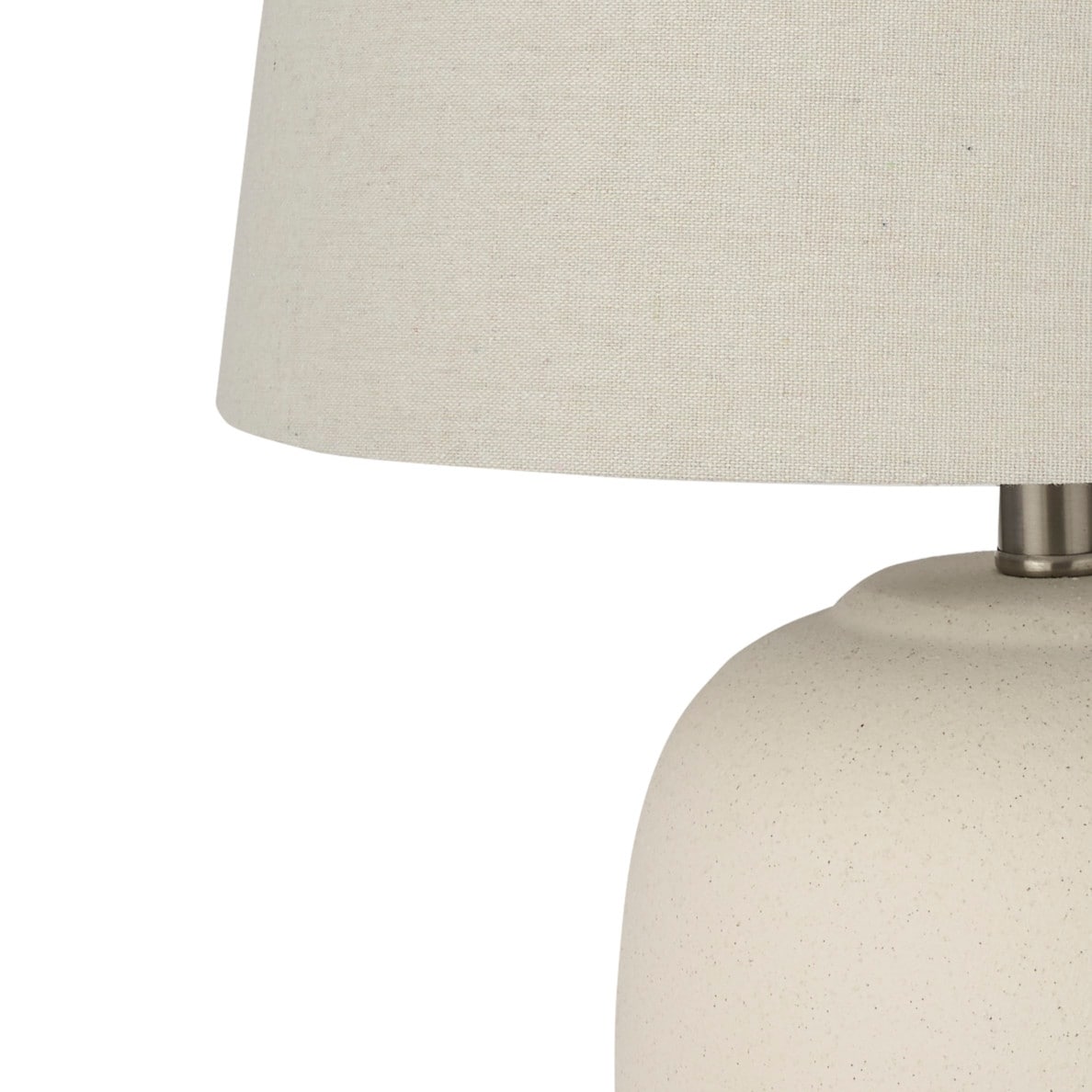 Nourison 23 Tischlampe aus unglasierter Keramik im Glas