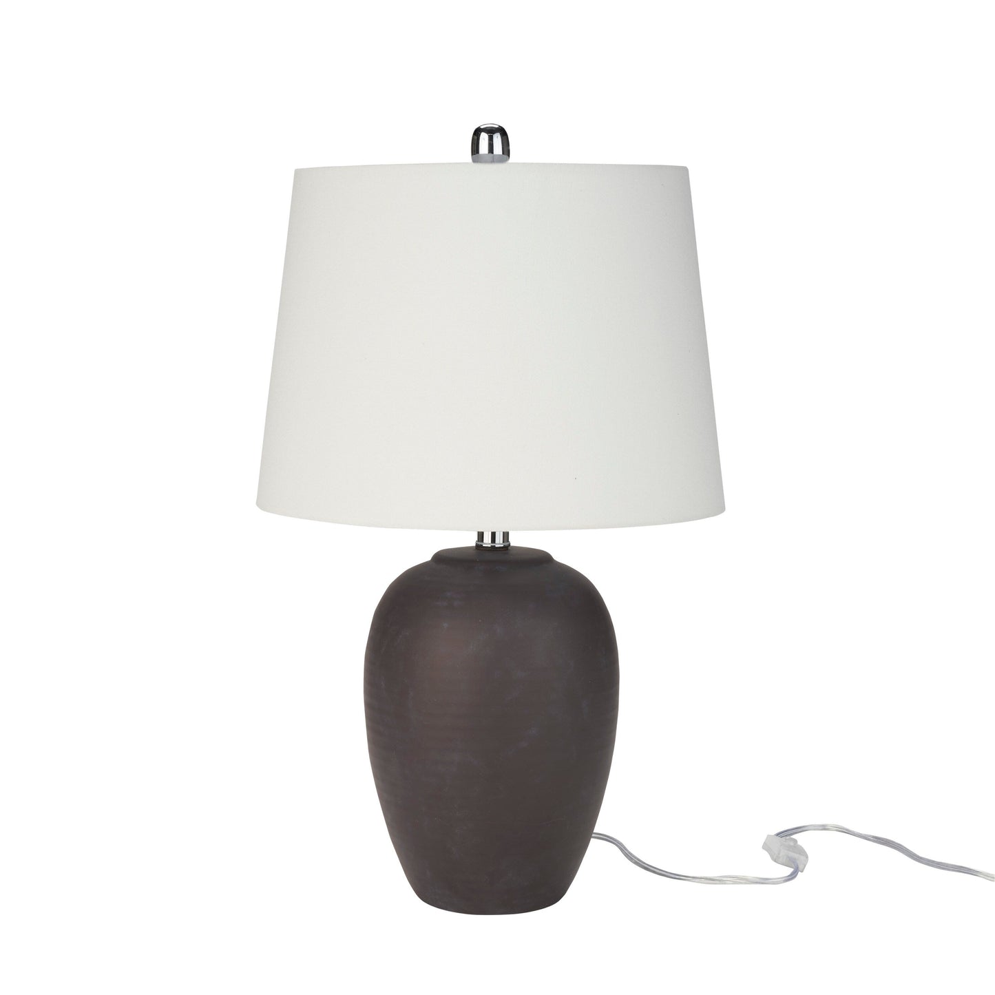 Nourison 23 Tischlampe aus unglasierter Keramik im Glas