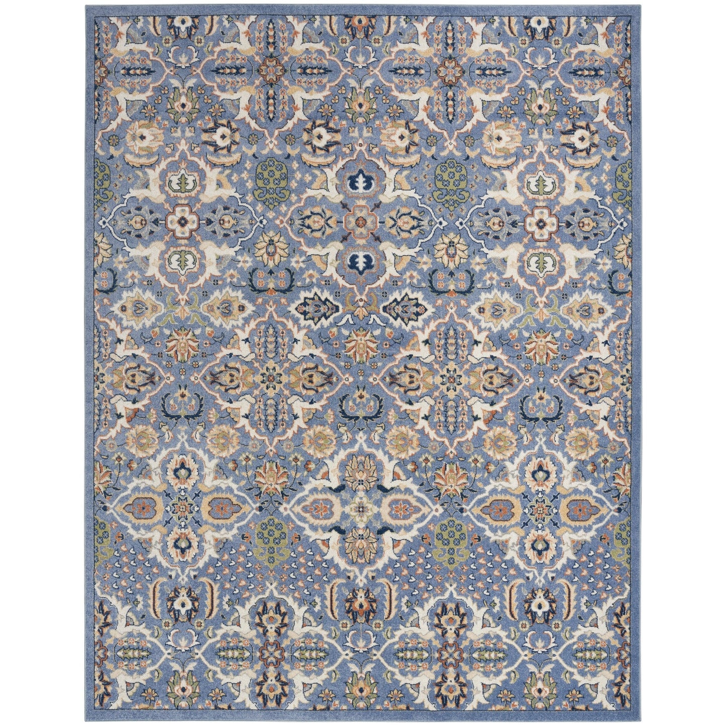 Nourison Allur Moderner Boho-Teppich mit Blumenmedaillon