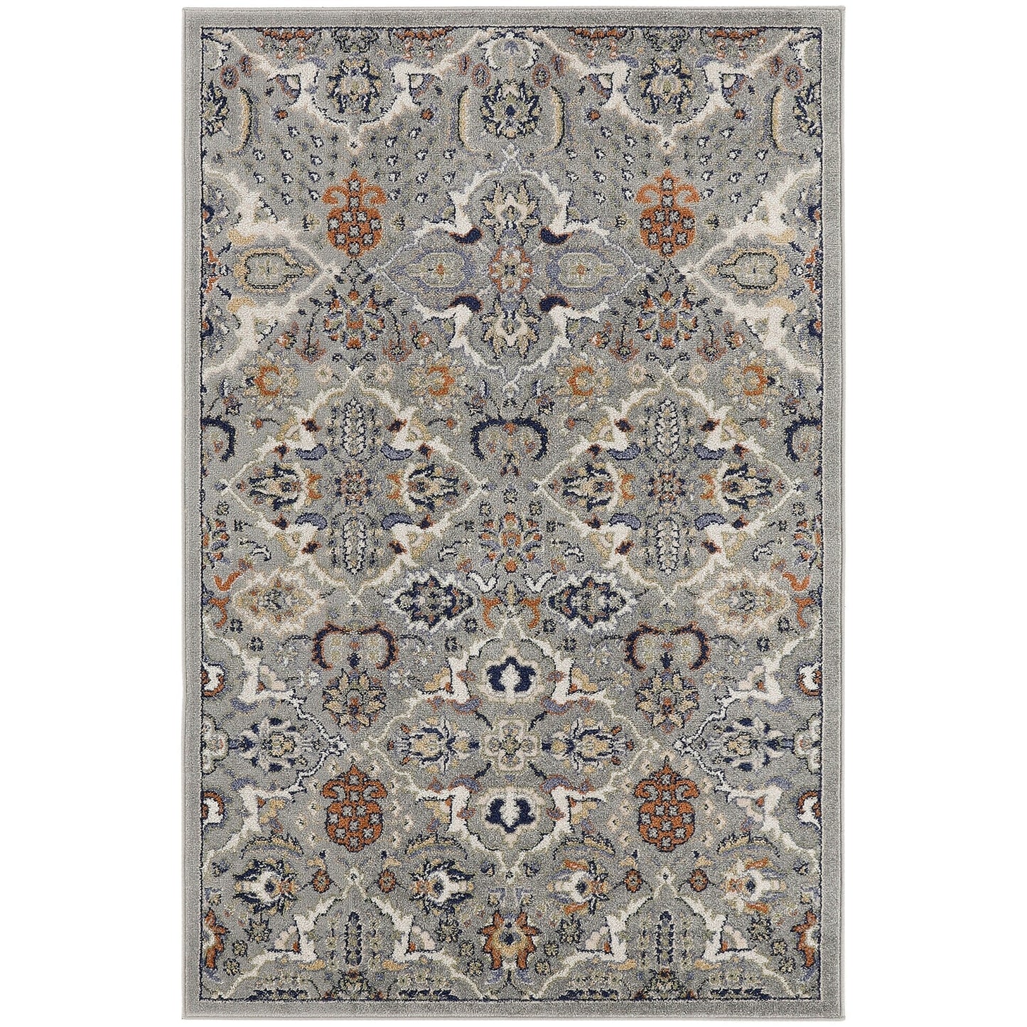 Nourison Allur Moderner Boho-Teppich mit Blumenmedaillon