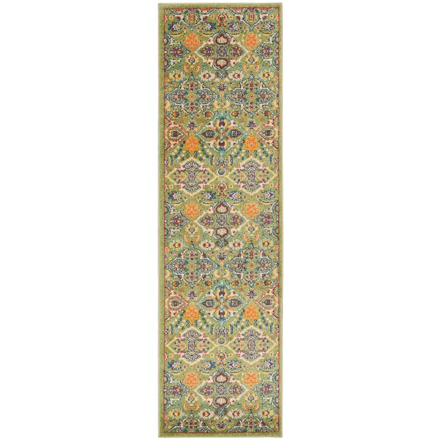 Nourison Allur Moderner Boho-Teppich mit Blumenmedaillon