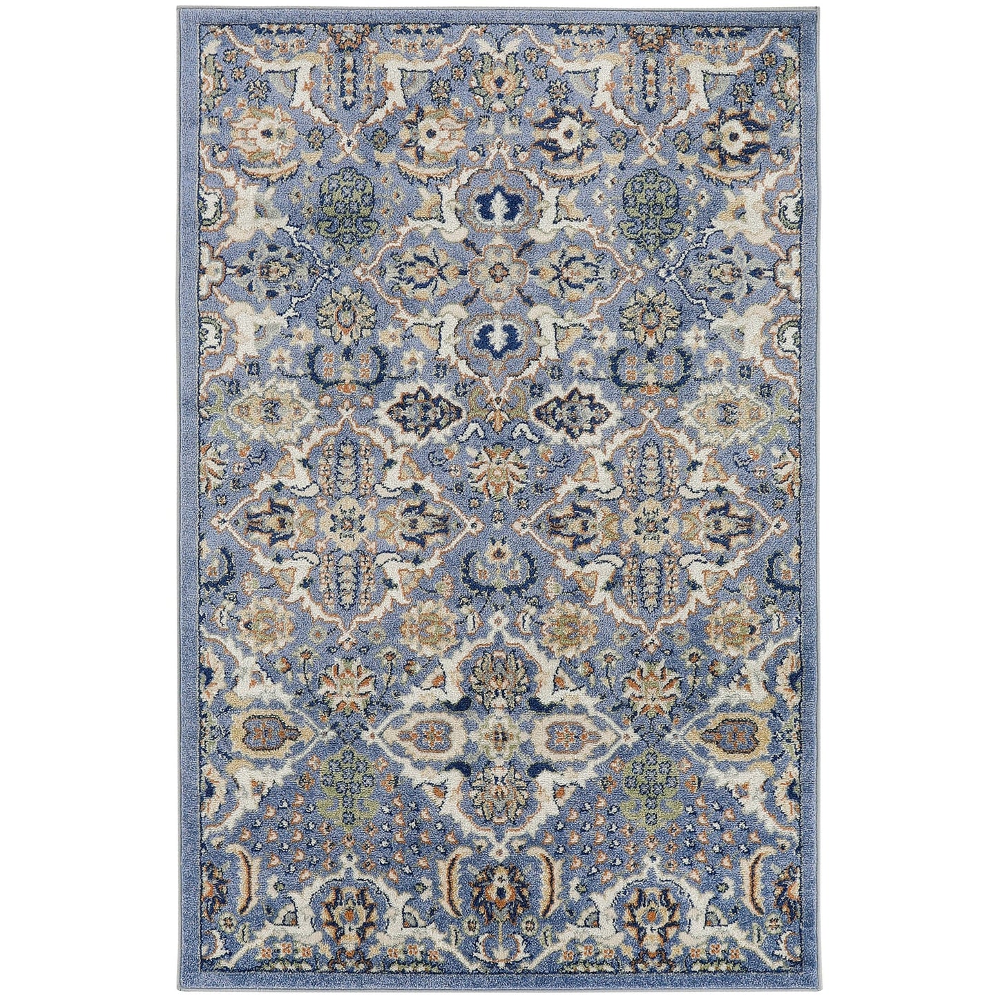 Nourison Allur Moderner Boho-Teppich mit Blumenmedaillon