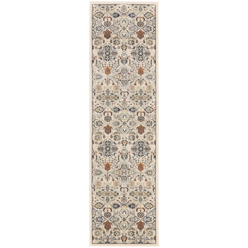 Nourison Allur Moderner Boho-Teppich mit Blumenmedaillon