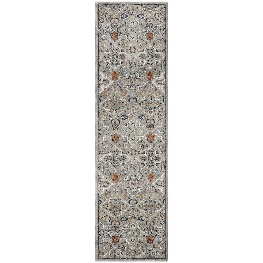 Nourison Allur Moderner Boho-Teppich mit Blumenmedaillon
