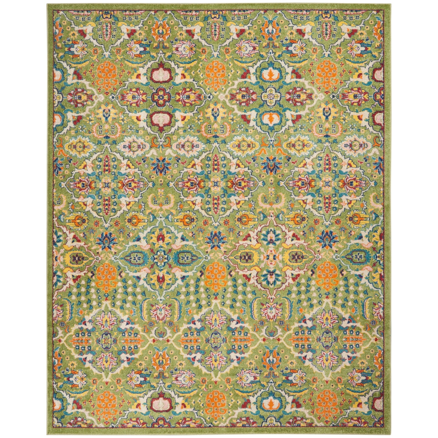 Nourison Allur Moderner Boho-Teppich mit Blumenmedaillon