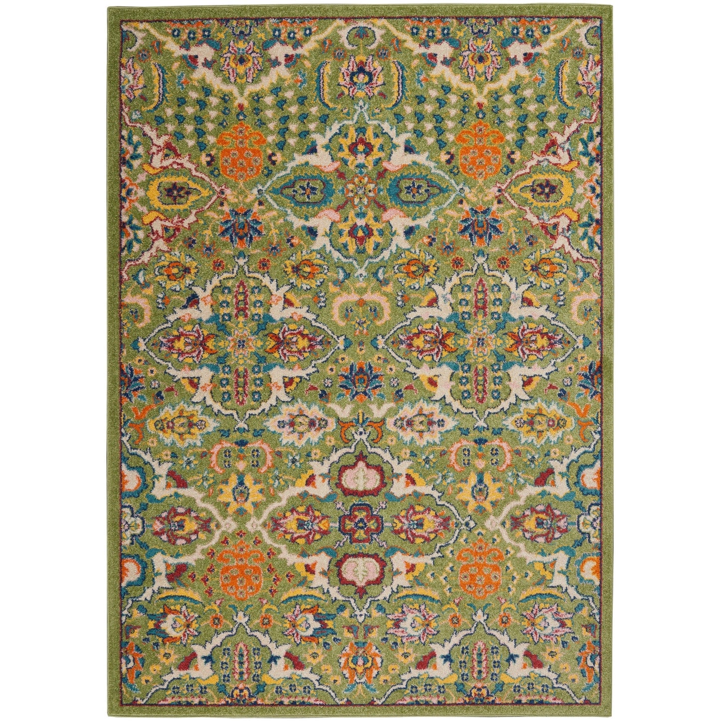 Nourison Allur Moderner Boho-Teppich mit Blumenmedaillon