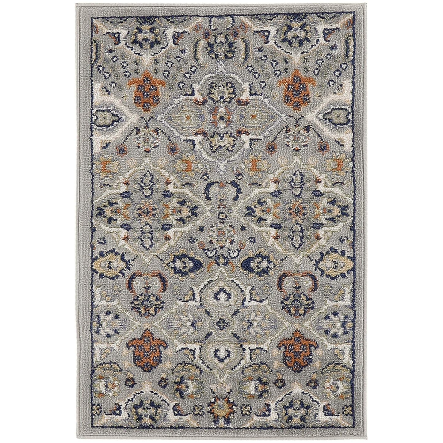 Nourison Allur Moderner Boho-Teppich mit Blumenmedaillon