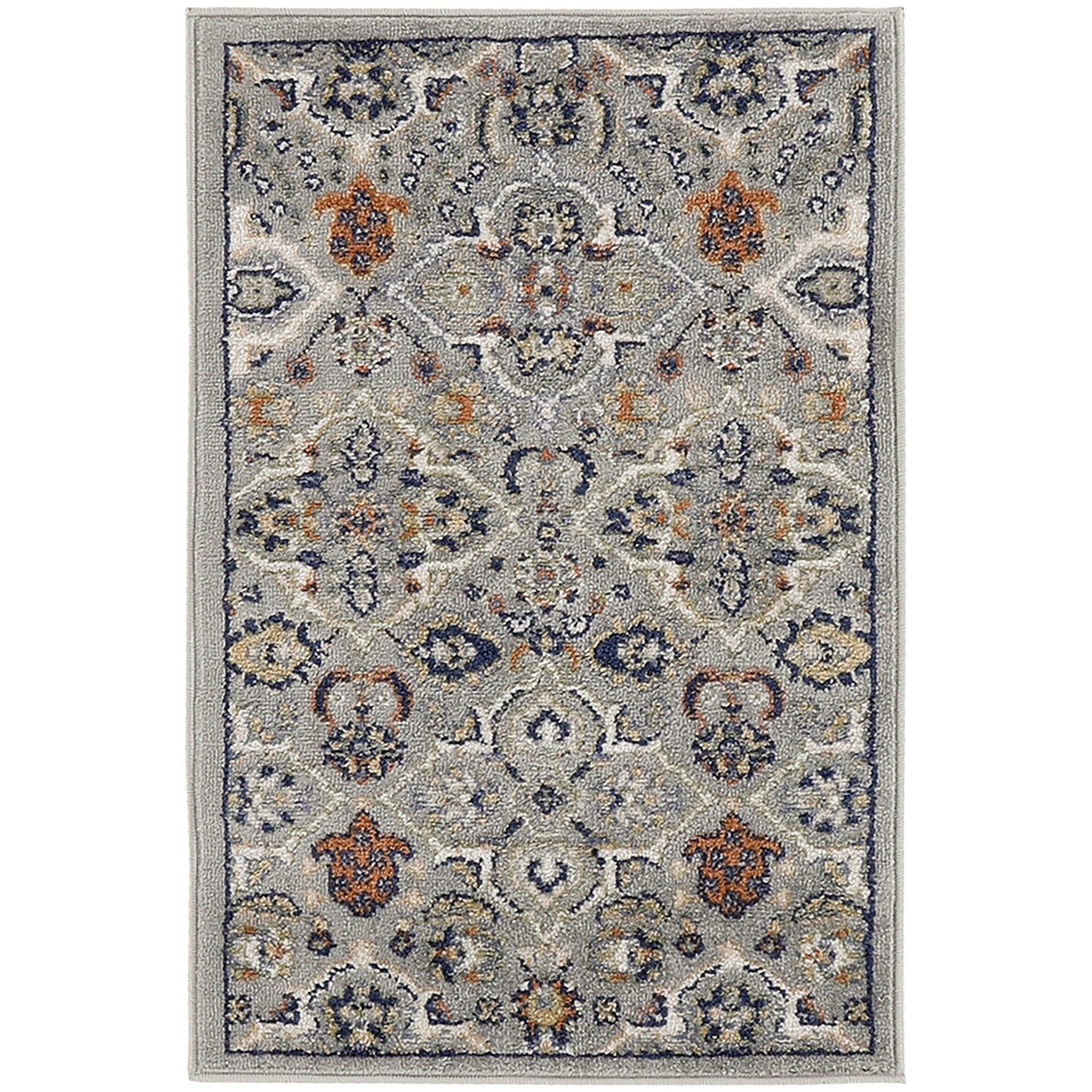 Nourison Allur Moderner Boho-Teppich mit Blumenmedaillon