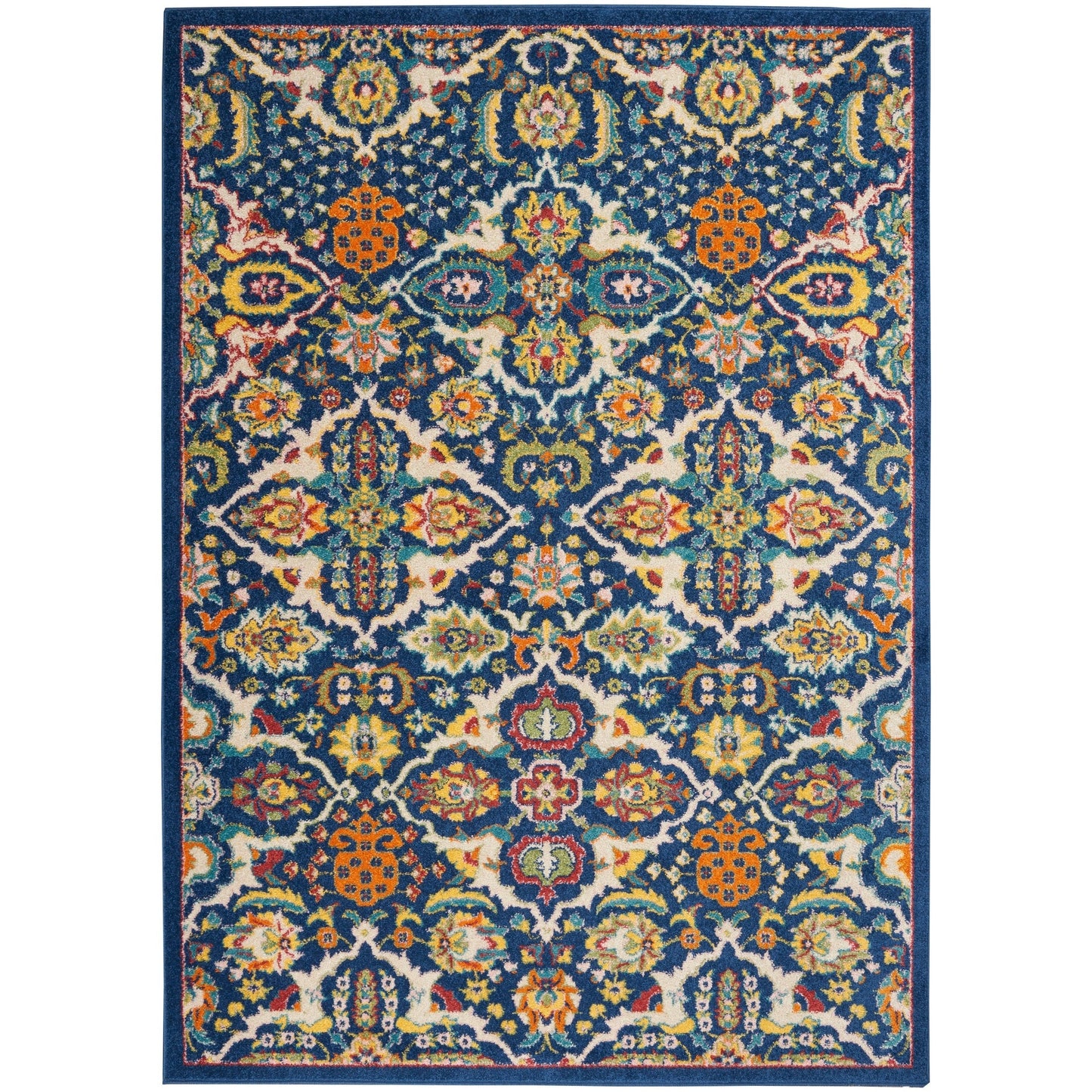 Nourison Allur Moderner Boho-Teppich mit Blumenmedaillon