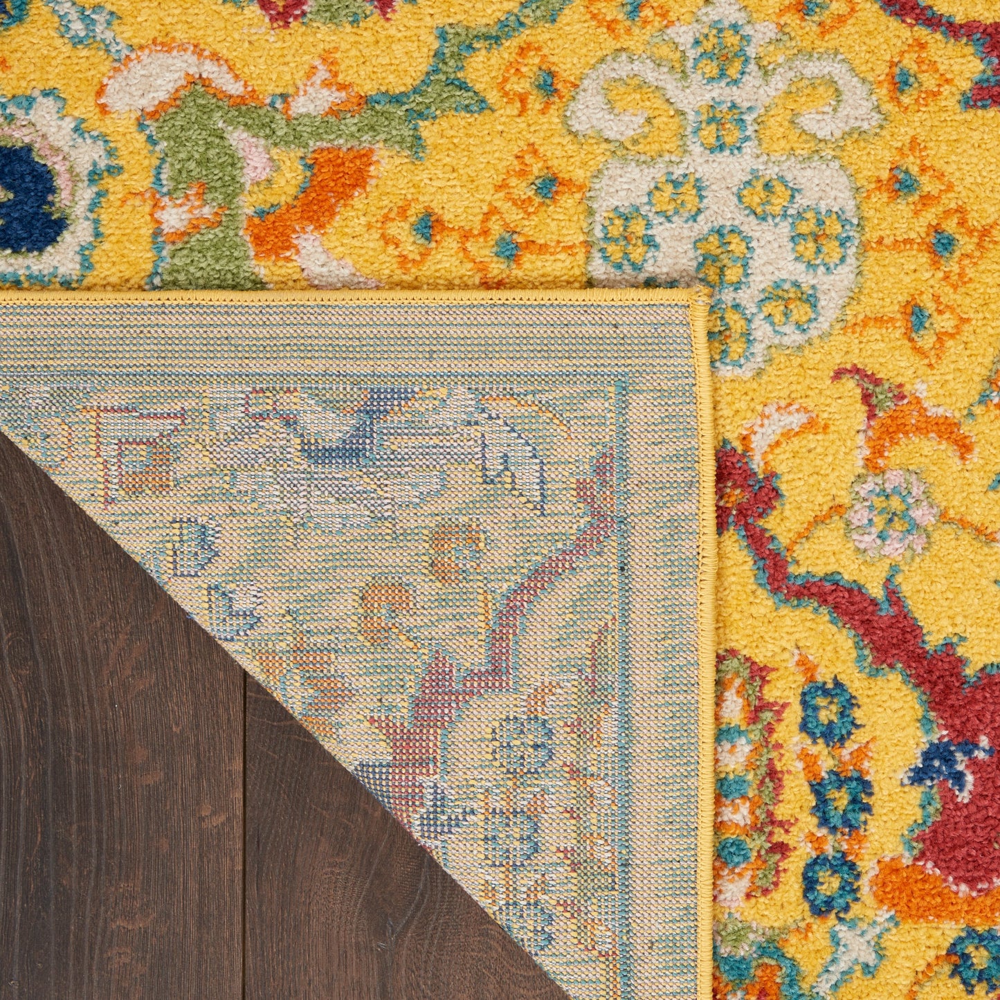 Nourison Allur Moderner Boho-Teppich mit Blumenmedaillon