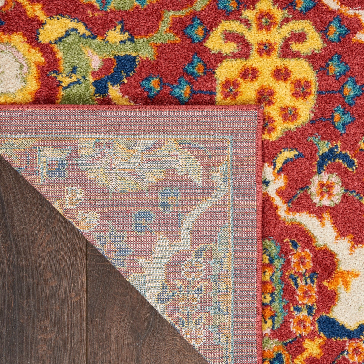 Nourison Allur Moderner Boho-Teppich mit Blumenmedaillon