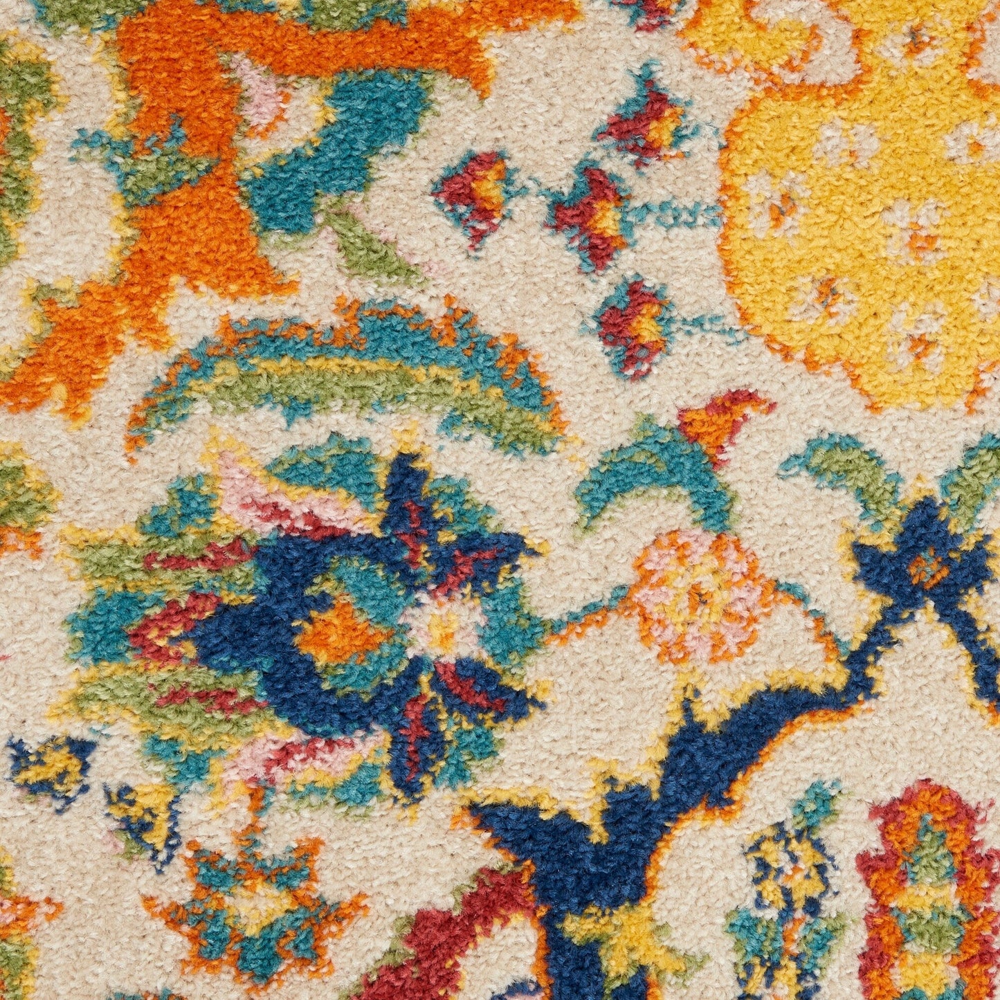 Nourison Allur Moderner Boho-Teppich mit Blumenmedaillon