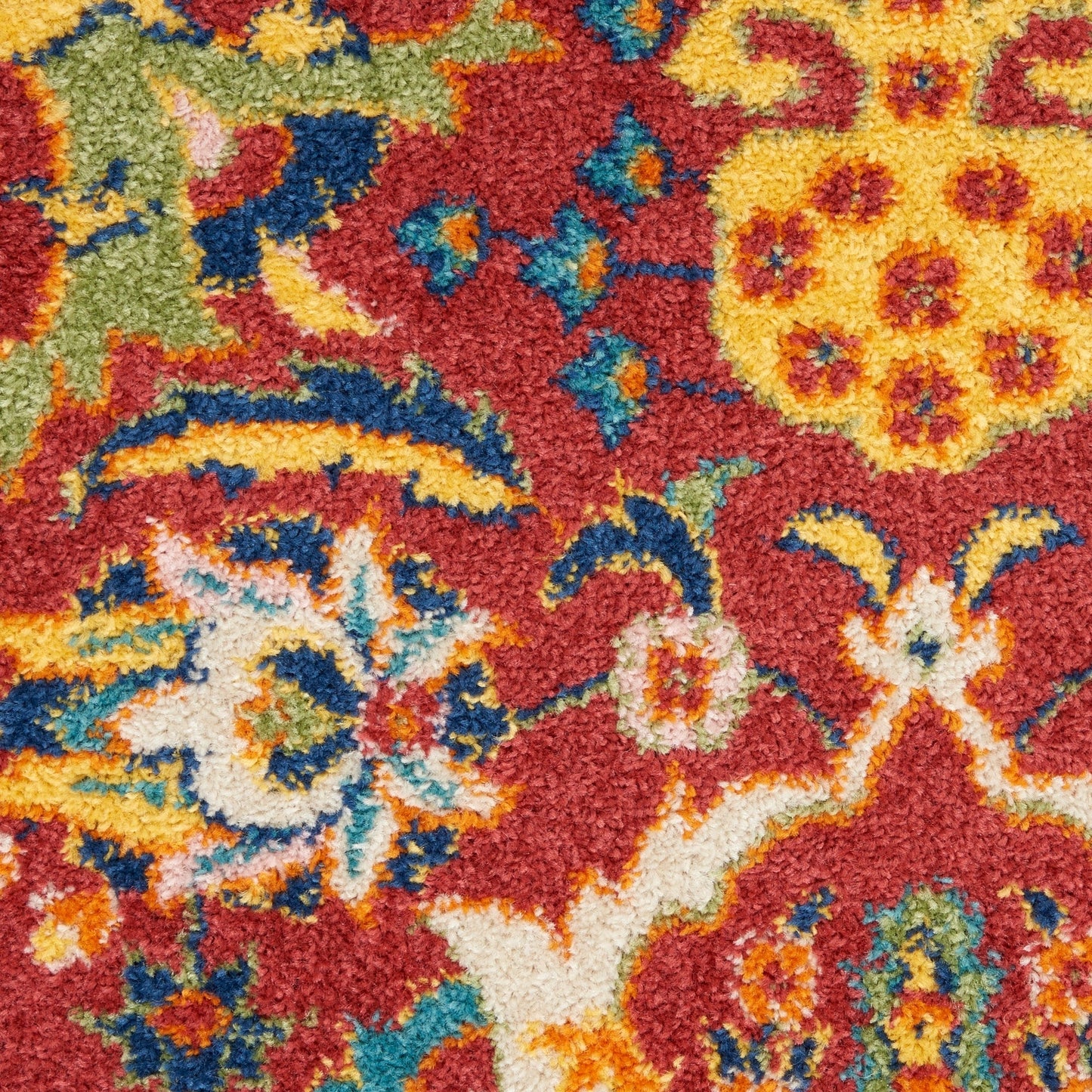 Nourison Allur Moderner Boho-Teppich mit Blumenmedaillon